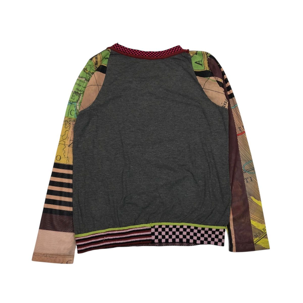 Japanese Brand 🔥VINTAGE FULL PRINT LONG SLEEVE LINEA MONICA MAP DESIGN Size L / US 10 / IT 46 - 2 Thumbnail
