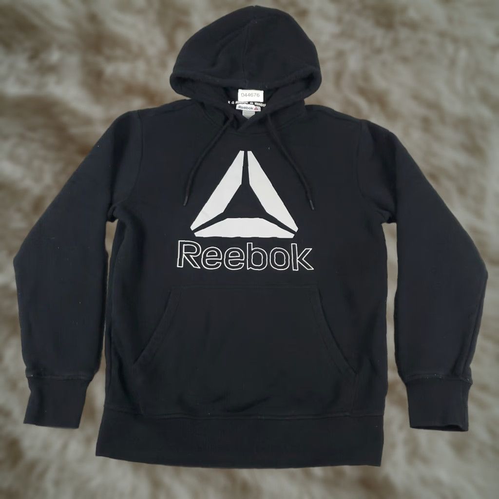 Reebok Reebok Hoodie Mens Small Black Pullover Fleece Sweatshirt Adjustable Modern Sports Size US S / EU 44-46 / 1 - 1 Thumbnail