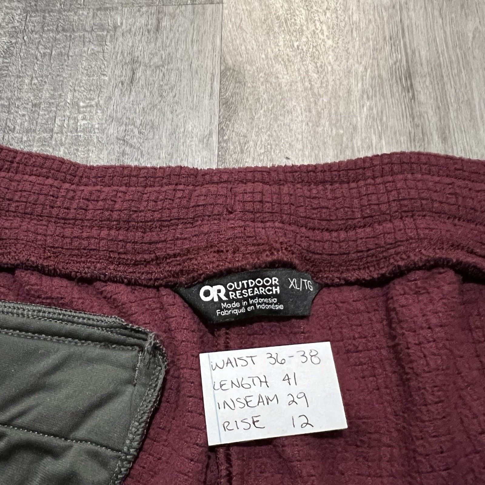Outdoor Research Outdoor Research Trail Mix Joggers Waffle Fleece Grid Hiking Size 37" - 4 Thumbnail