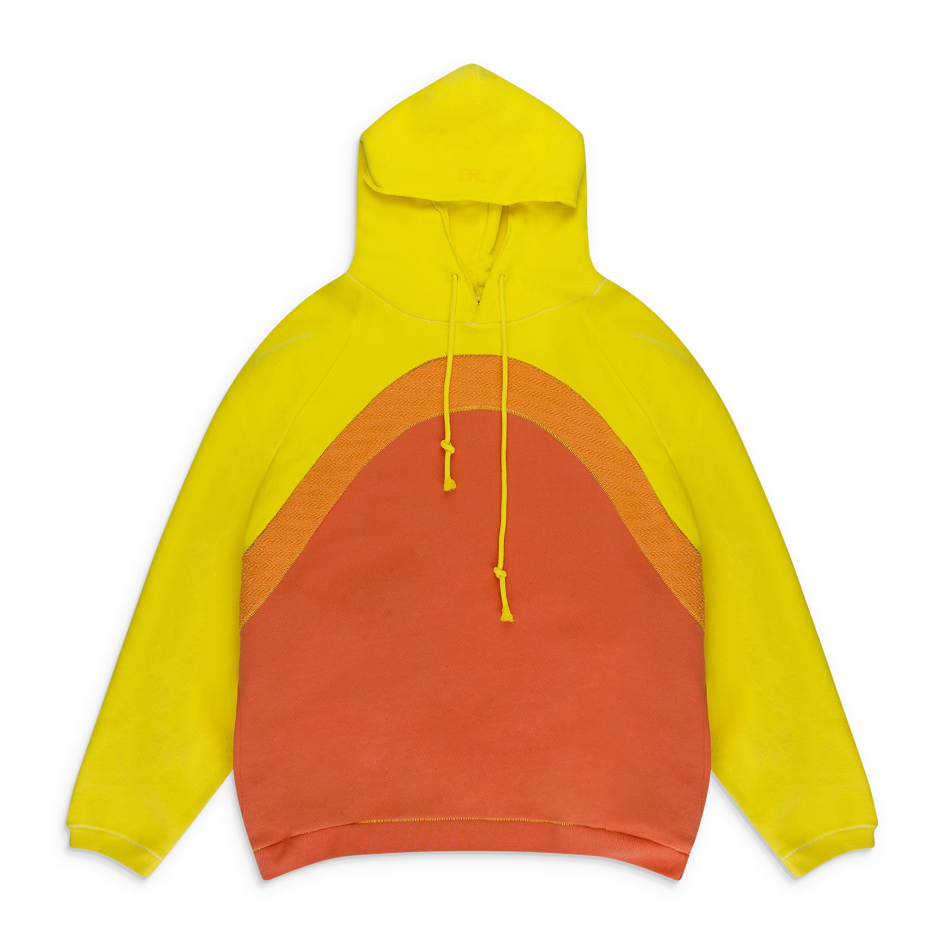 【関税込み】ERL イエロー＆オレンジ Rainbow フーディ ERL RAINBOW HOODIE ORANGE/YELLOW HOODIES SIZE M | Grailed