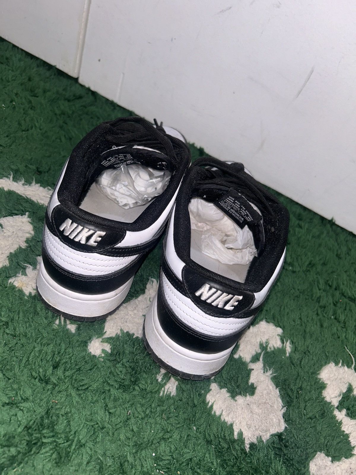 Nike Size 9.5 - Nike Dunk Low Black White Preowned No Box Size US 9.5 / EU 42-43 - 5 Thumbnail
