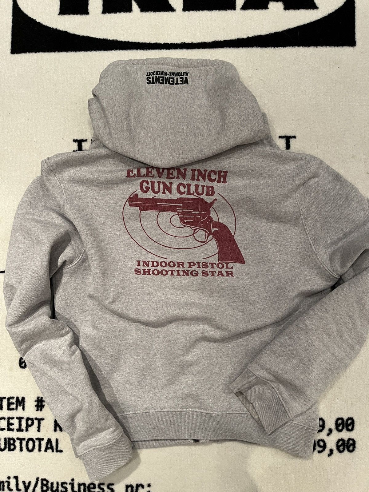 トップス Vetements Gun Club Zip Hoodie Vetements AW17 Eleven Inch Gun Club Hoodie Zip Up Black | eBay