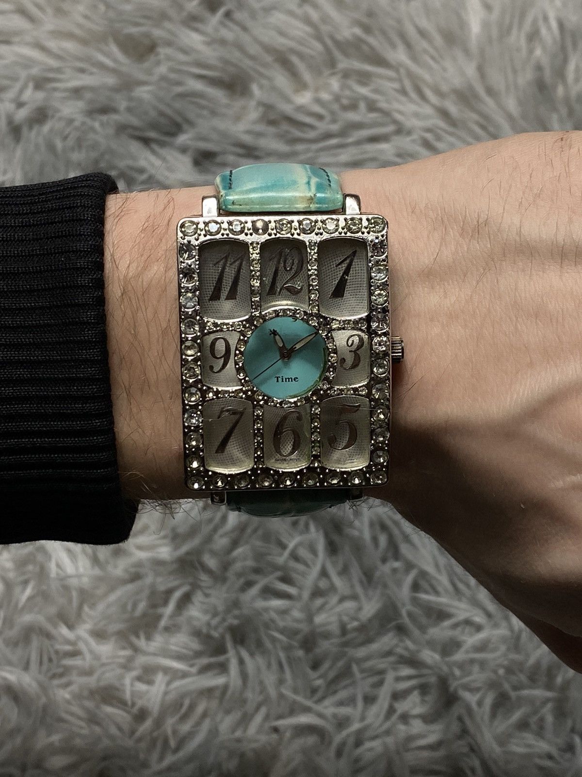 Jewelry Turquoise Gem-Studded Watch - Unique Bold Design Size ONE SIZE - 10 Thumbnail