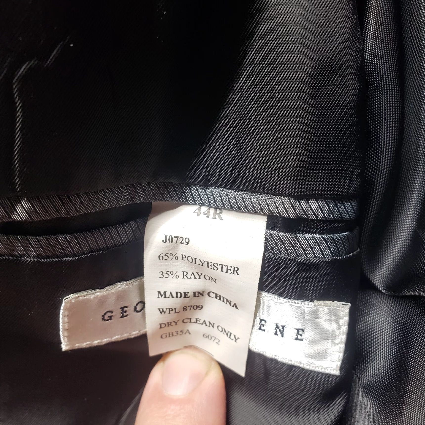 Geoffrey Beene Geoffrey Beene Wool Blazer Jacket Dark Grey 2 Pounds Adult Men's Size 44R Size 44R - 4 Thumbnail