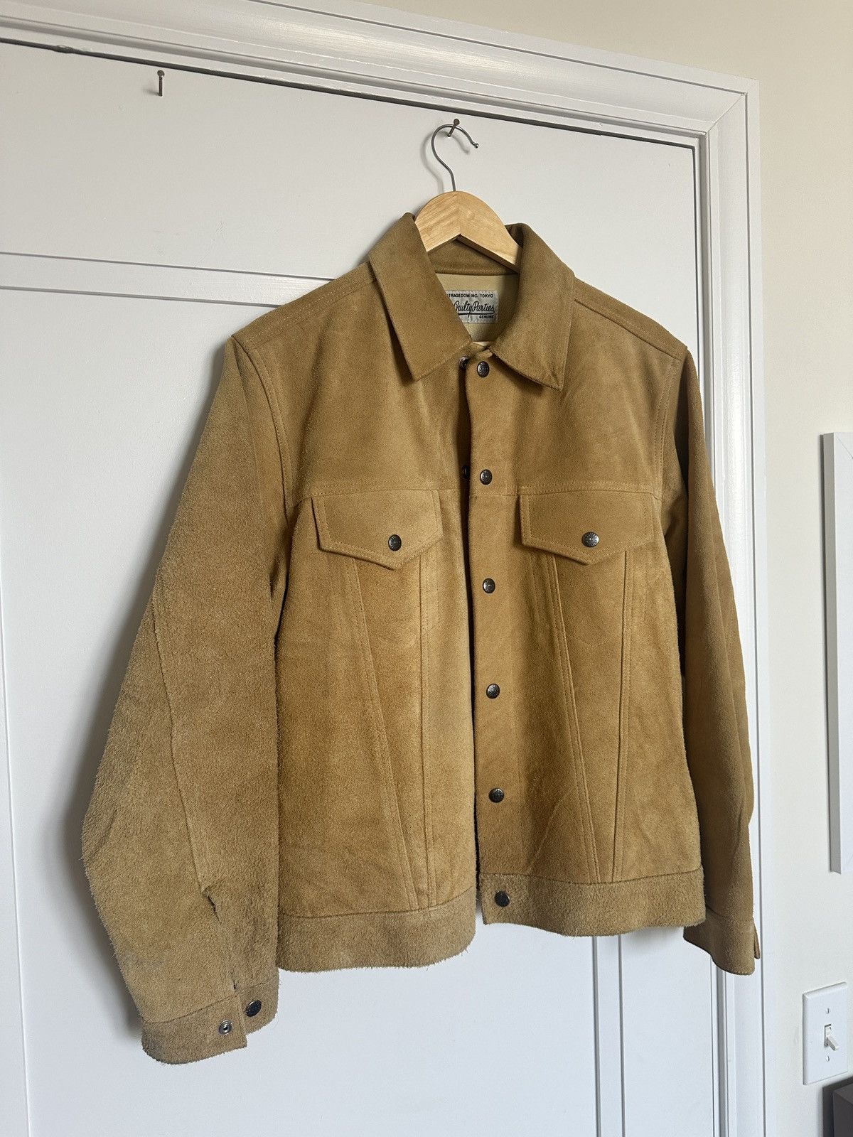 SUEDE ファッション wacko maria SUEDE LEATHER TRUCKERJACKET