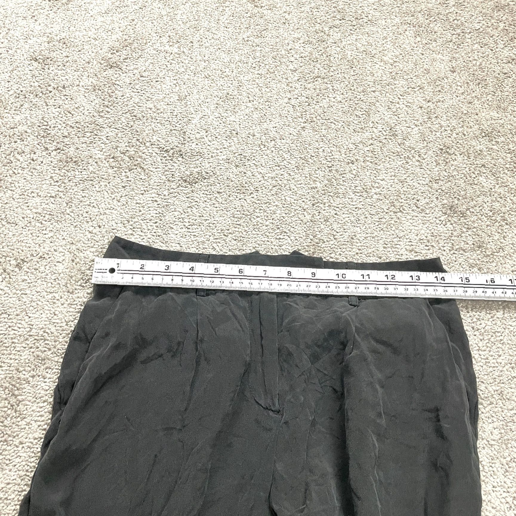 Vintage Kimberly Taylor Silk Pants Women's Size 4 Black Lightweight Dress Pants 29x28 Inseam 28 in Flat Front Straight Leg Size 27" / US 4 / IT 40 - 5 Thumbnail