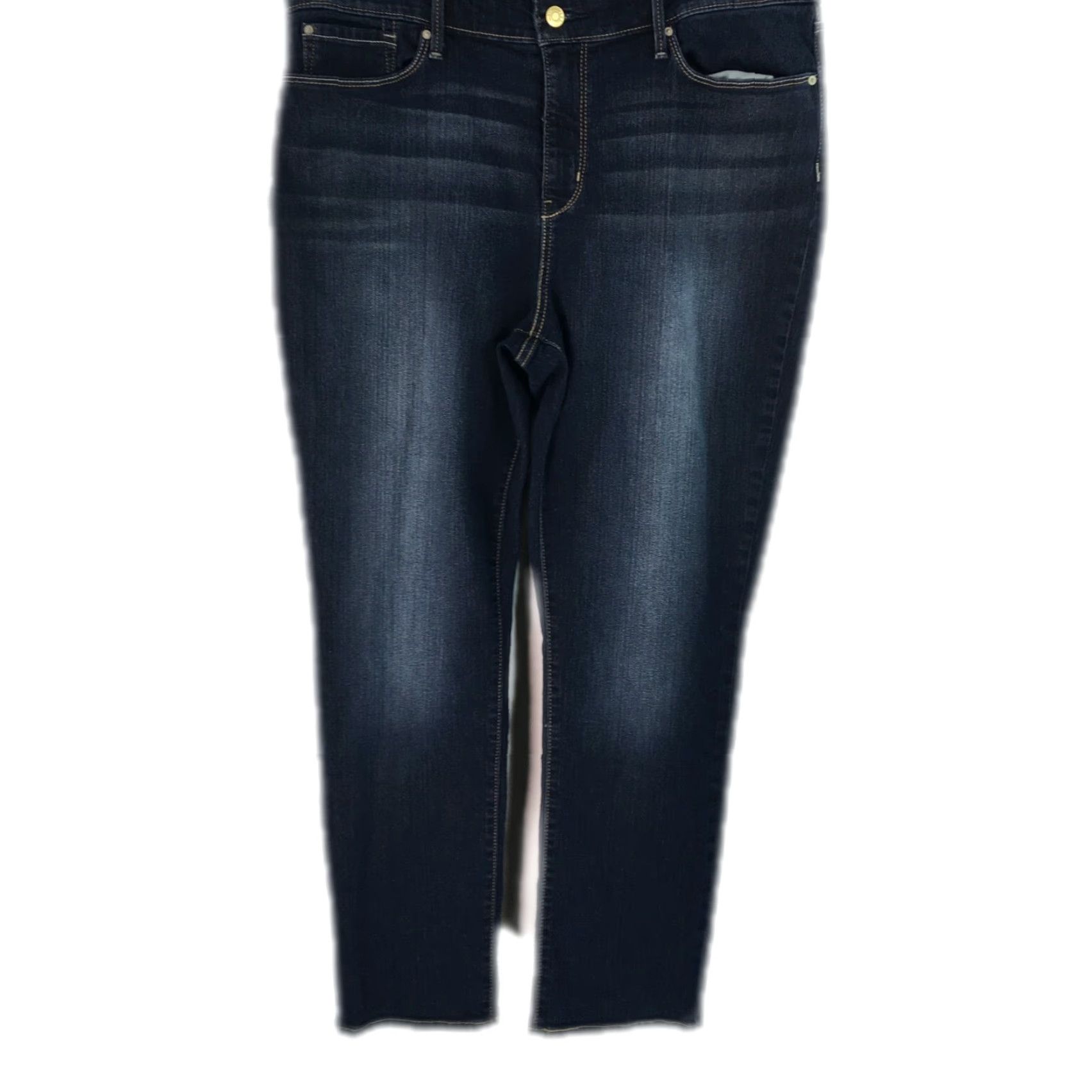 Denime Levi Strauss Gold Womens Mid Rise Straight Leg Blue Denim Jeans 34X30 Size Regular 5-Pocket Design Button Closure Size 24" / US 00 / IT 34 - 2 Thumbnail