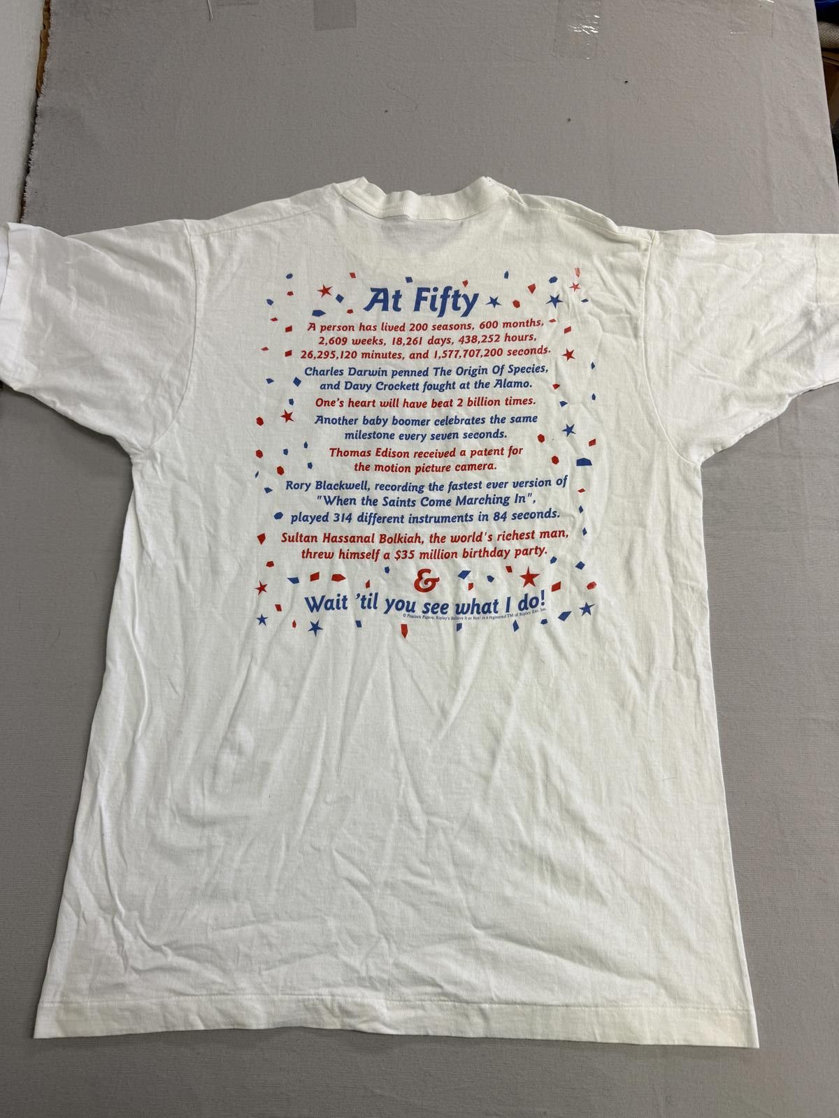 Fruit Of The Loom Vintage Happy 50th Birthday T-shirt Ripley's Believe It XL Size US XL / EU 56 / 4 - 2 Thumbnail