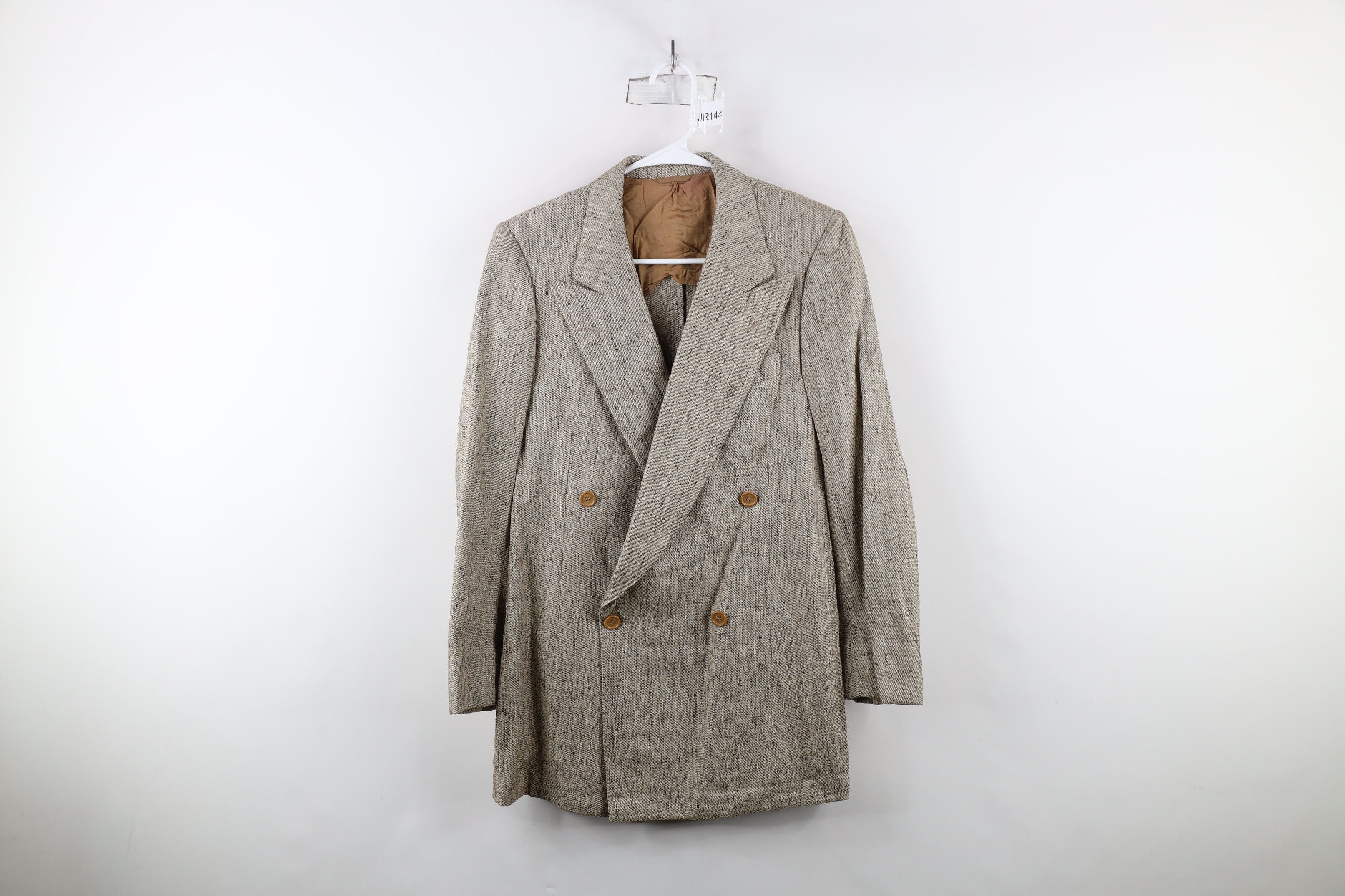 Vintage Vintage 60s 70s Rockabilly Wool Tweed Blazer Suit Jacket USA Size US L / EU 52-54 / 3 - 1 Thumbnail