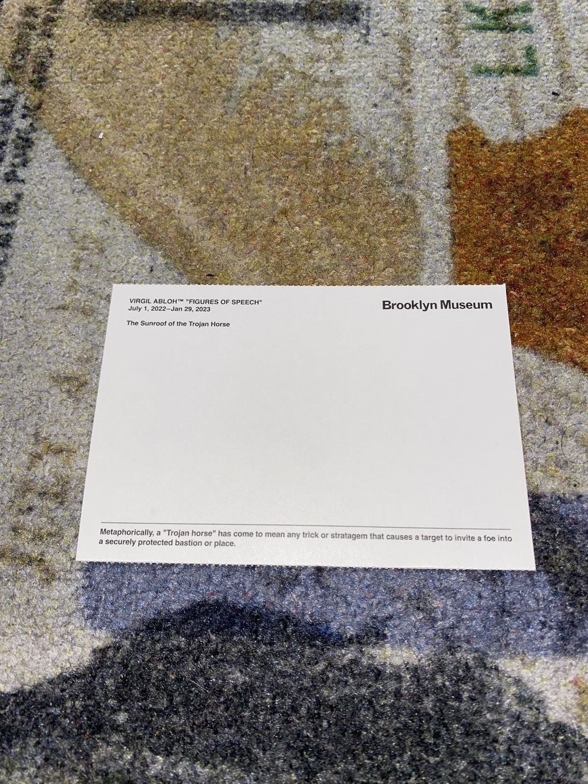 Virgil Abloh VIRGIL ABLOH BROOKLYN MUSEUM POSTCARD Size ONE SIZE - 2 Thumbnail