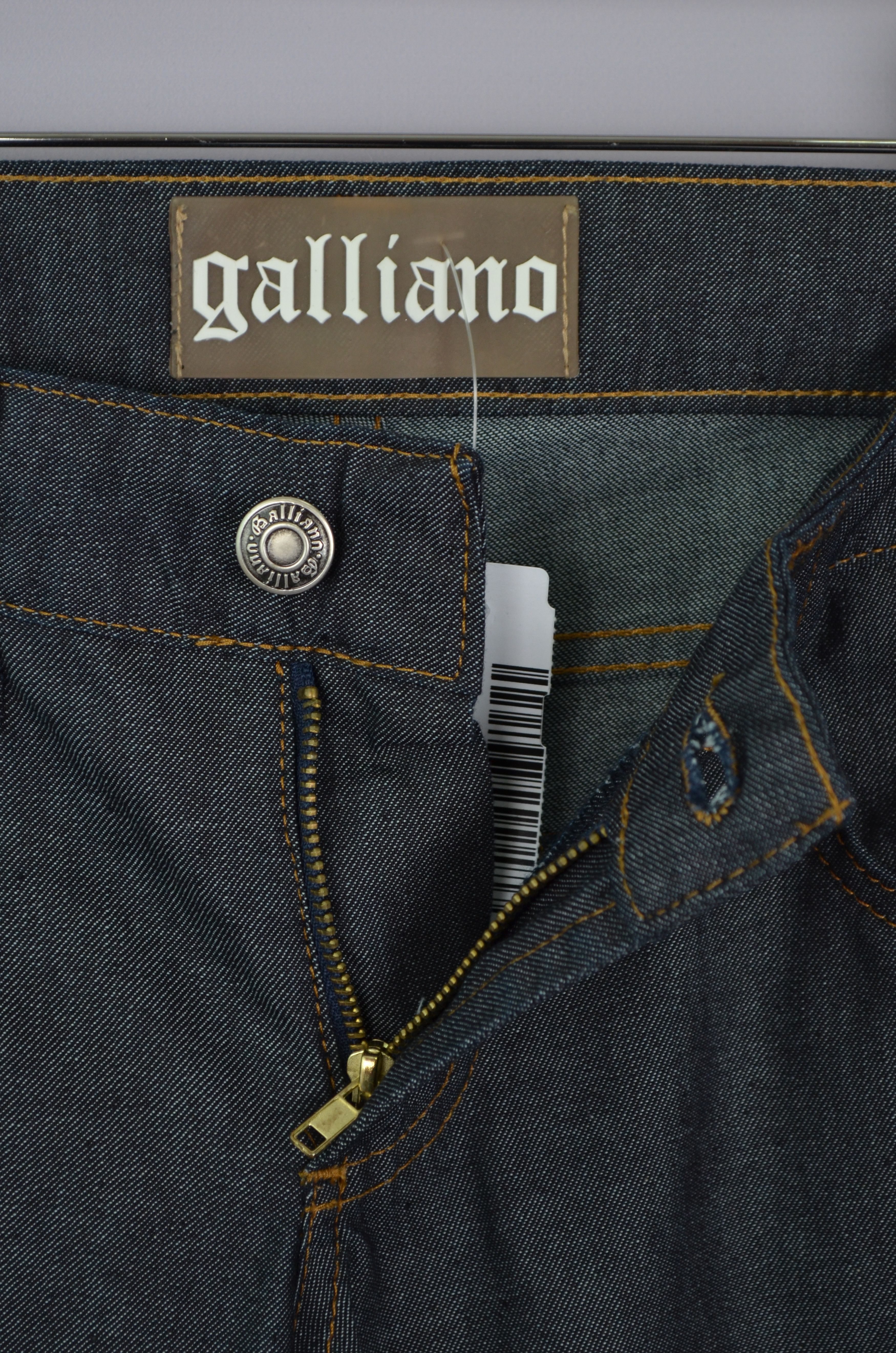 Designer × John Galliano Galliano Luxury Women's Dark Blue Denim Jeans Size 26/27 Size 26" / US 2 / IT 38 - 10 Thumbnail