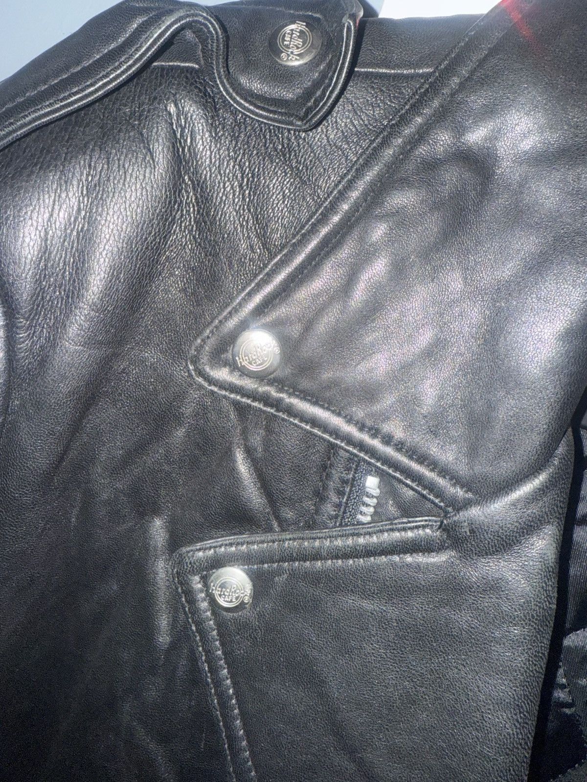 Hard Rock Cafe Old School Biker Jacket Size US S / EU 44-46 / 1 - 5 Thumbnail