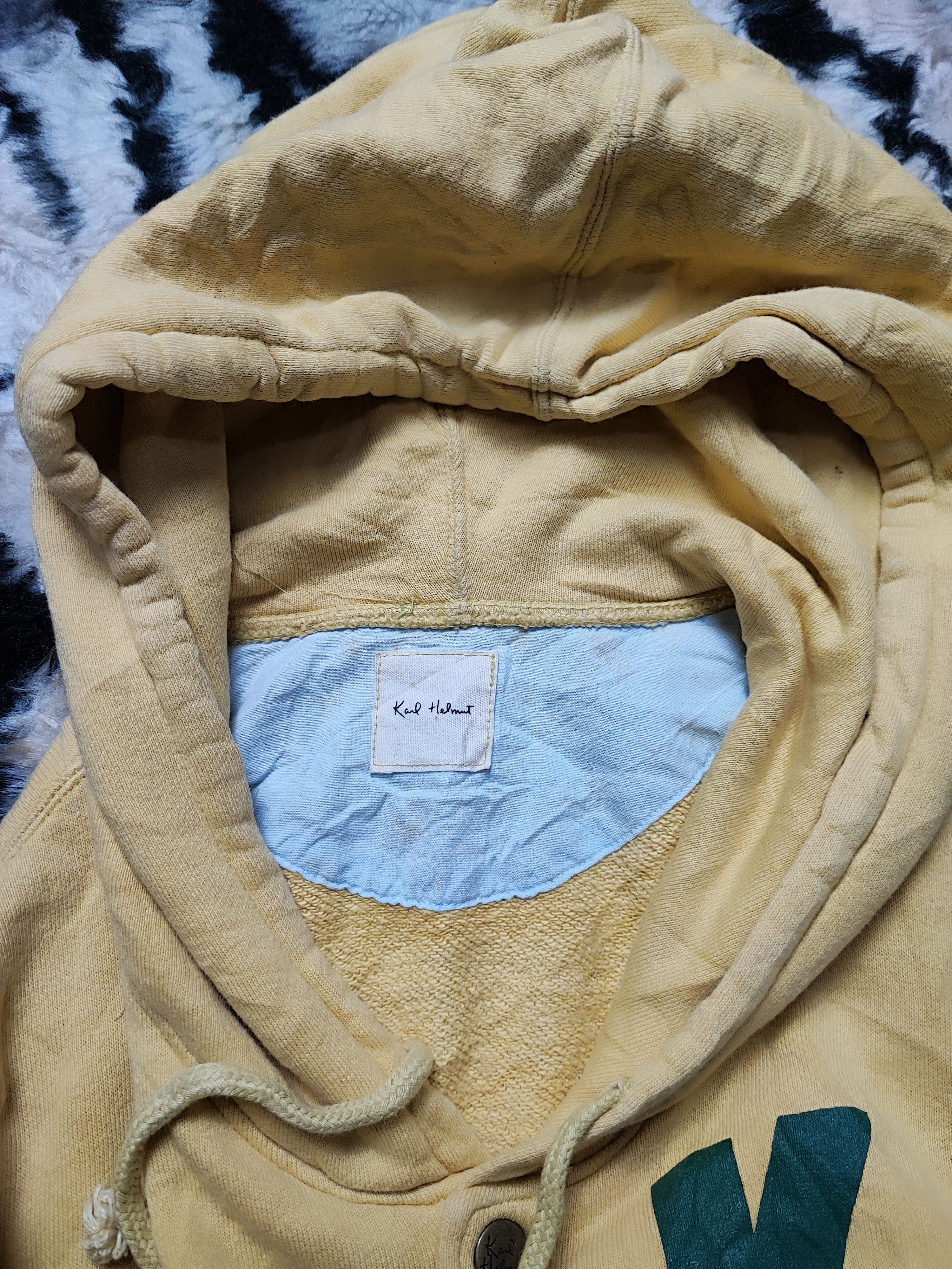 Designer Vintage Karl Helmut Big Logo Patched Zip up Hoodie Size US L / EU 52-54 / 3 - 19 Thumbnail