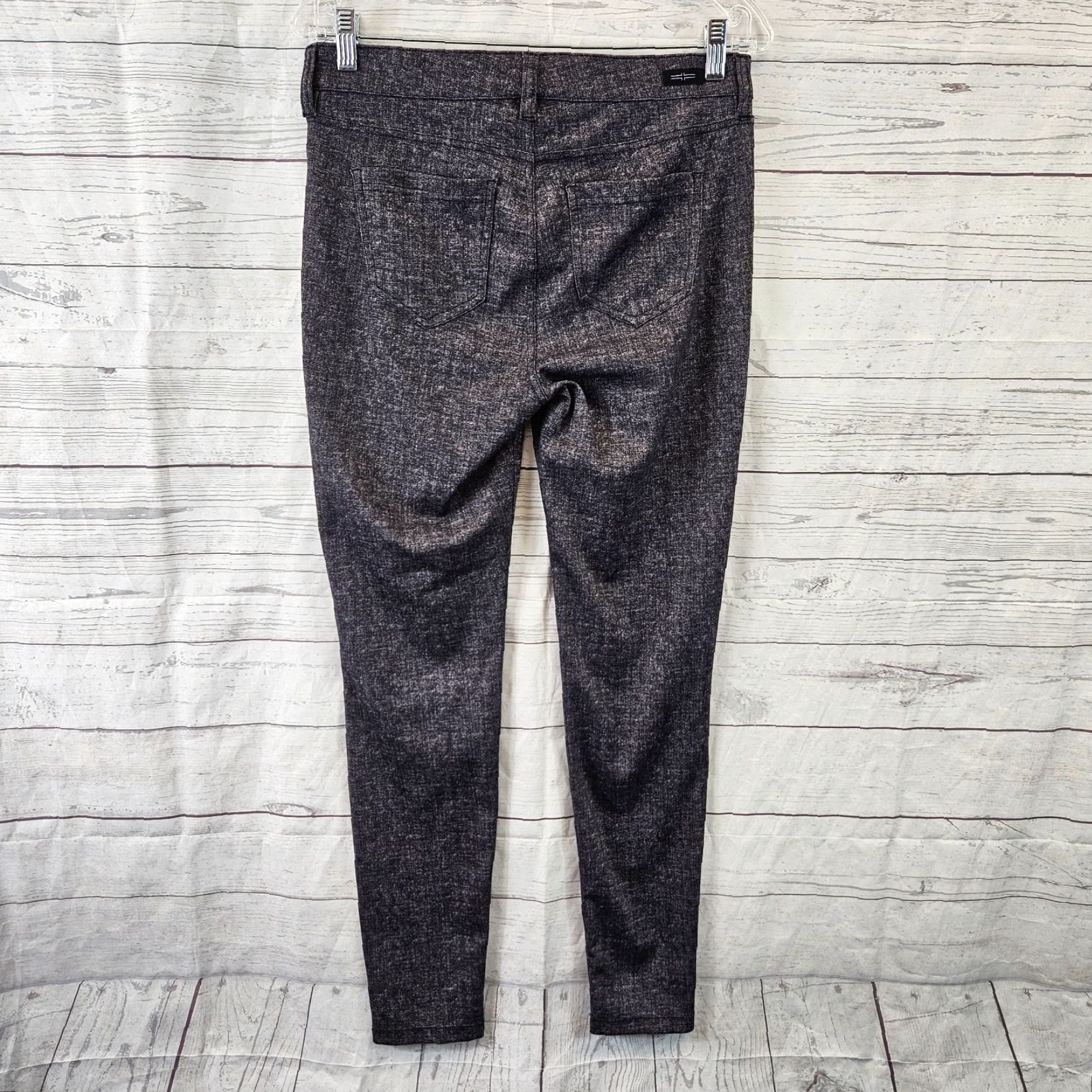 Vintage Liverpool Womens Ponte Knit Skinny Pants Sz 6 Black Gray Mid Rise Trousers Pants Women Inseam 28.5in Ankle Skinny 15" Waist Liverpool Jeans Size 28" / US 6 / IT 42 - 3 Thumbnail