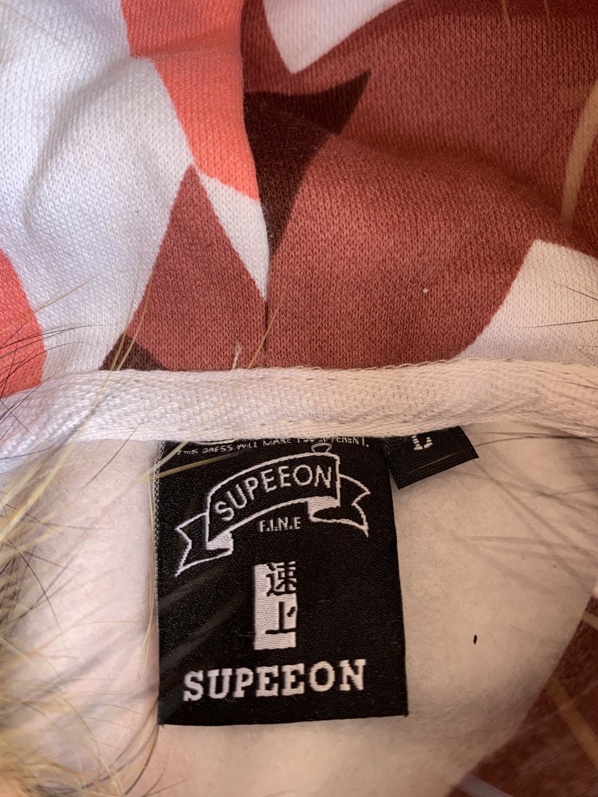 Japanese Brand AMAZING SUPEON ABSTRAC IFSIXWAS LGBSTYLE FUR HOOD Size US L / EU 52-54 / 3 - 8 Thumbnail