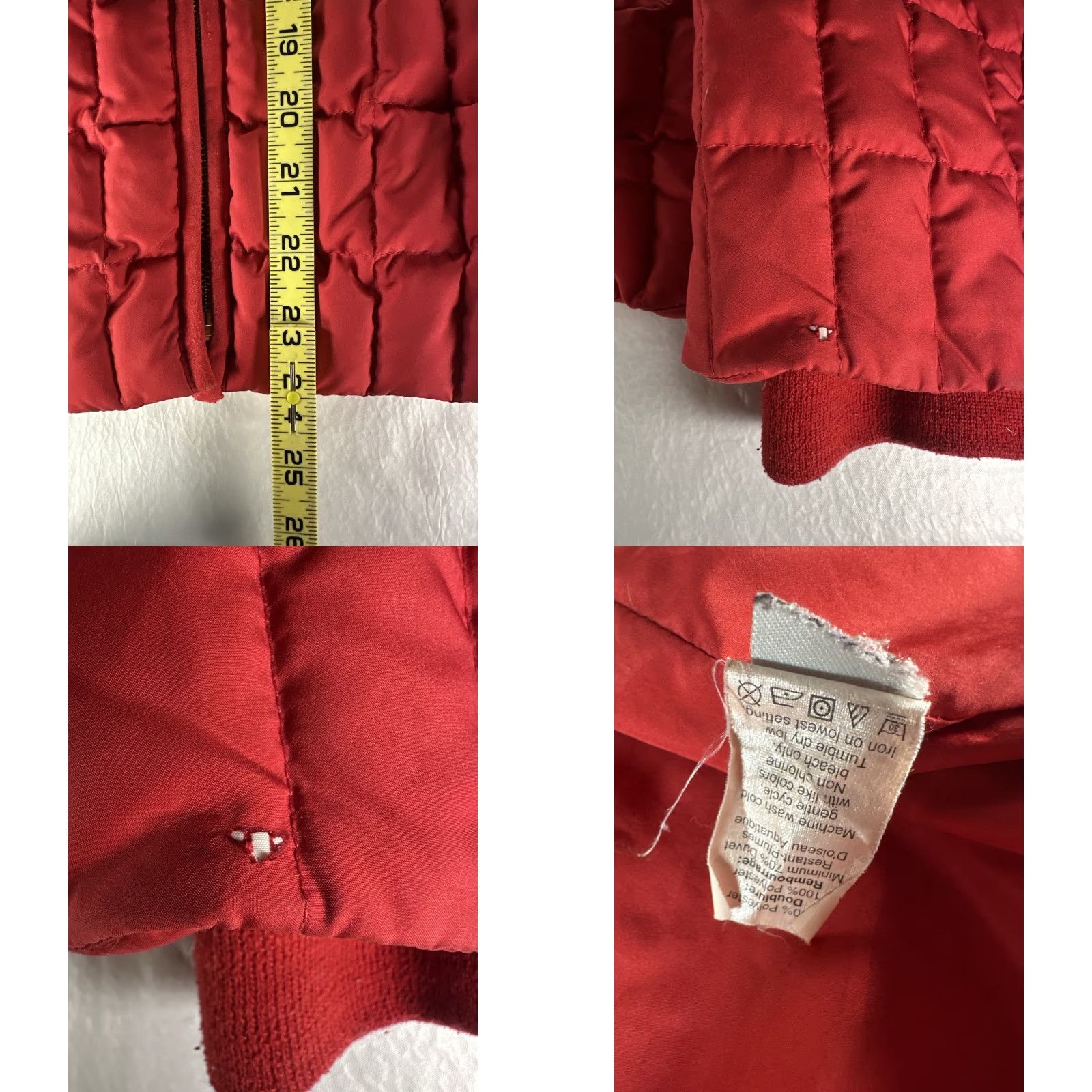 J.Crew J.CREW Snowcap Quilted Puffer Jacket Womens XL Red Down Coat Weatherproof Size XL / US 12-14 / IT 48-50 - 8 Thumbnail