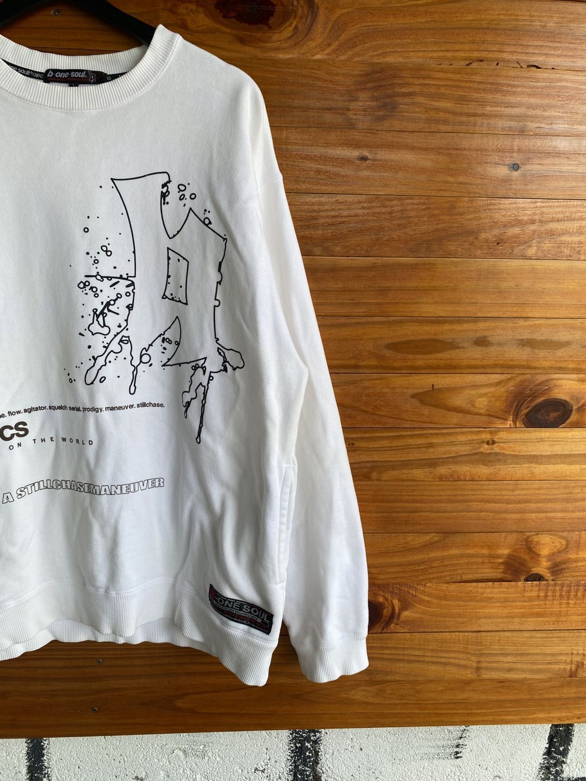 Japanese Brand B-One-Soul White Graphic – Subliminal Self Expression Size US L / EU 52-54 / 3 - 6 Thumbnail