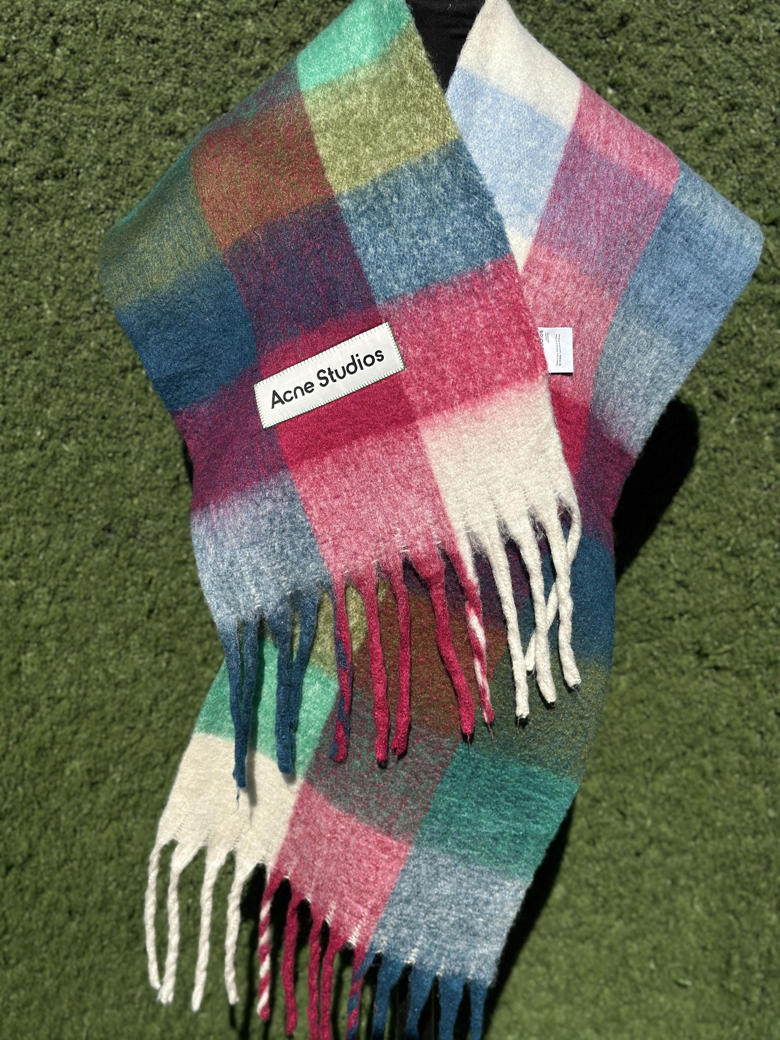 Acne Studios Acne Studios Multicolor Check Scarf Fringe Italy 250Cm Size ONE SIZE - 1 Thumbnail