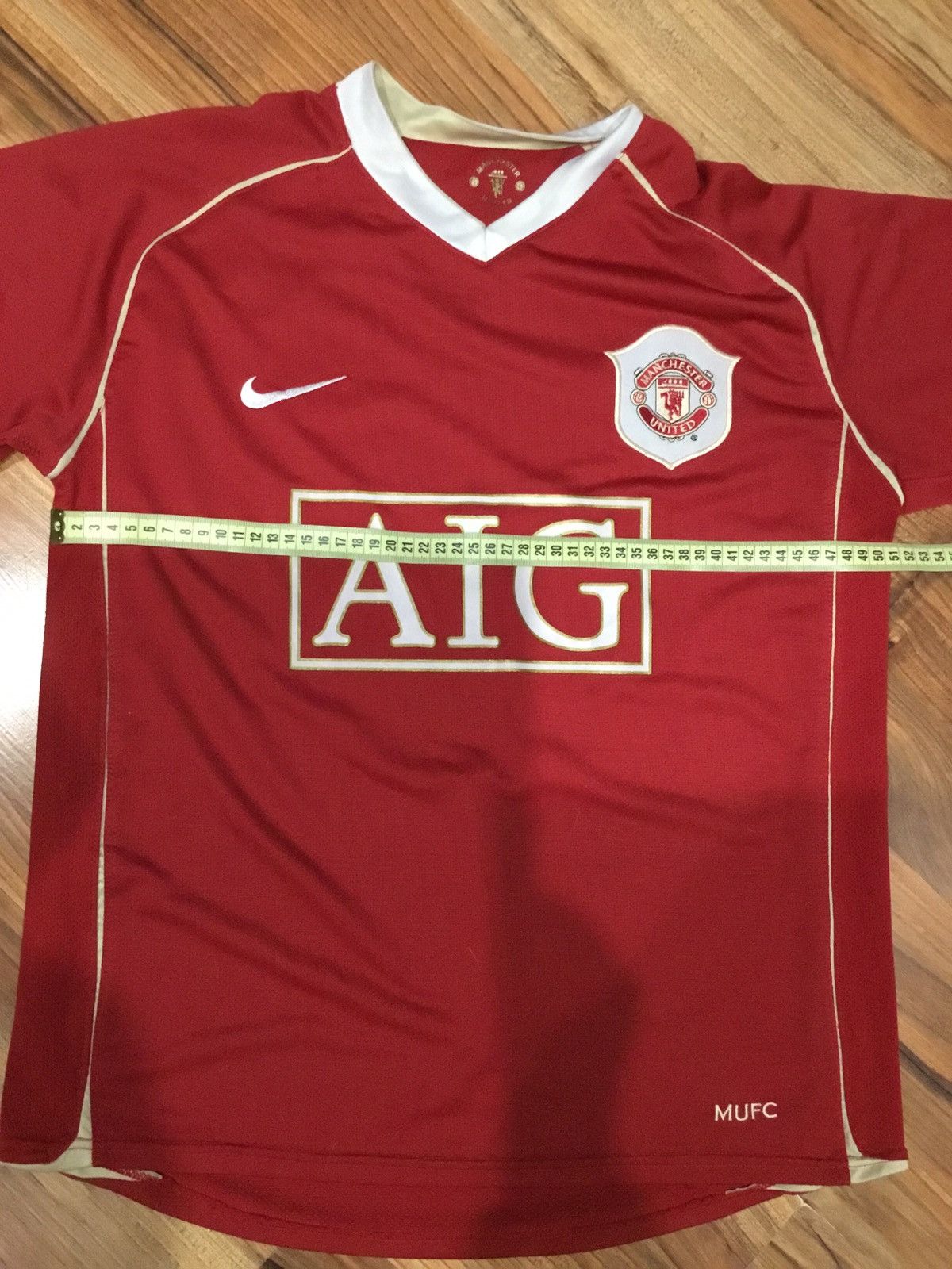 Nike MANCHESTER UNITED 2007/08Home Football Shirt Soccer Jersey Size US M / EU 48-50 / 2 - 6 Thumbnail