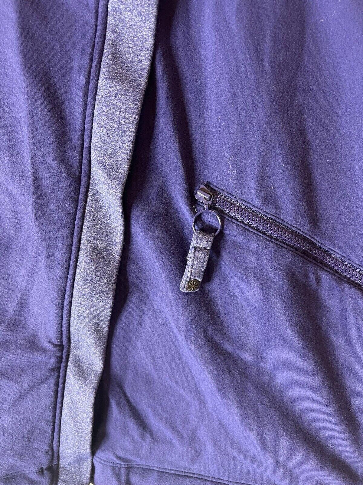 Designer ATHLETA PURPLE LONG HOODIE JACKET XS ASYMMETRICAL ZIP Size XS / US 0-2 / IT 36-38 - 3 Thumbnail