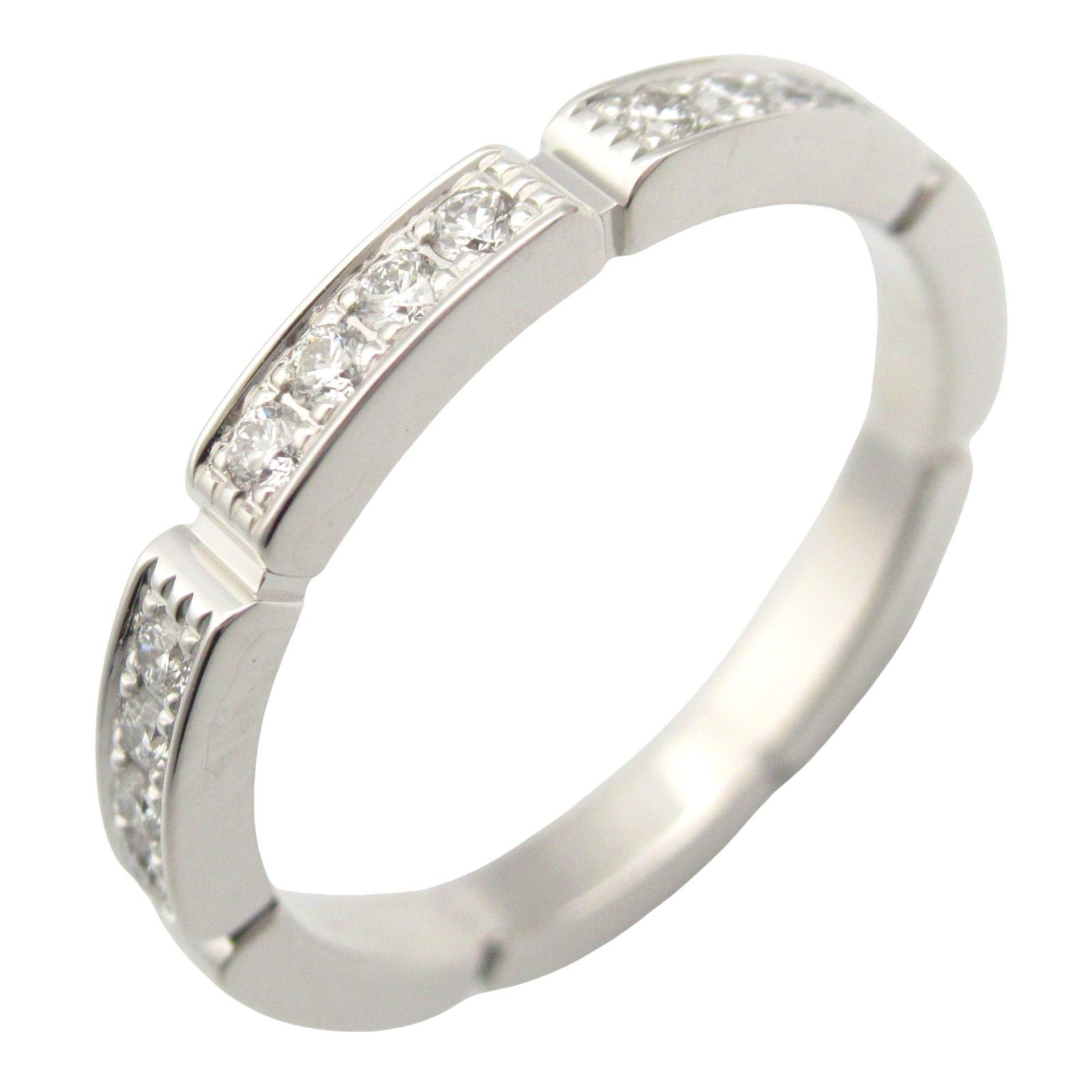 Cartier Cartier Mailon Panthère Ring Half Diamond K18Wg (White Gold) Clear Size ONE SIZE - 1 Thumbnail