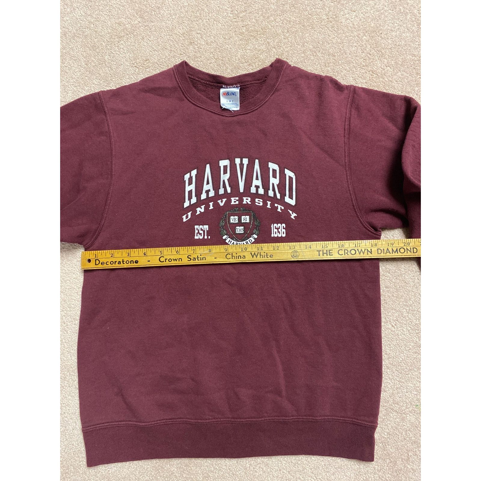 Jerzees Jerzees Harvard University Sweatshirt Small Burgundy Size S / US 4 / IT 40 - 6 Thumbnail