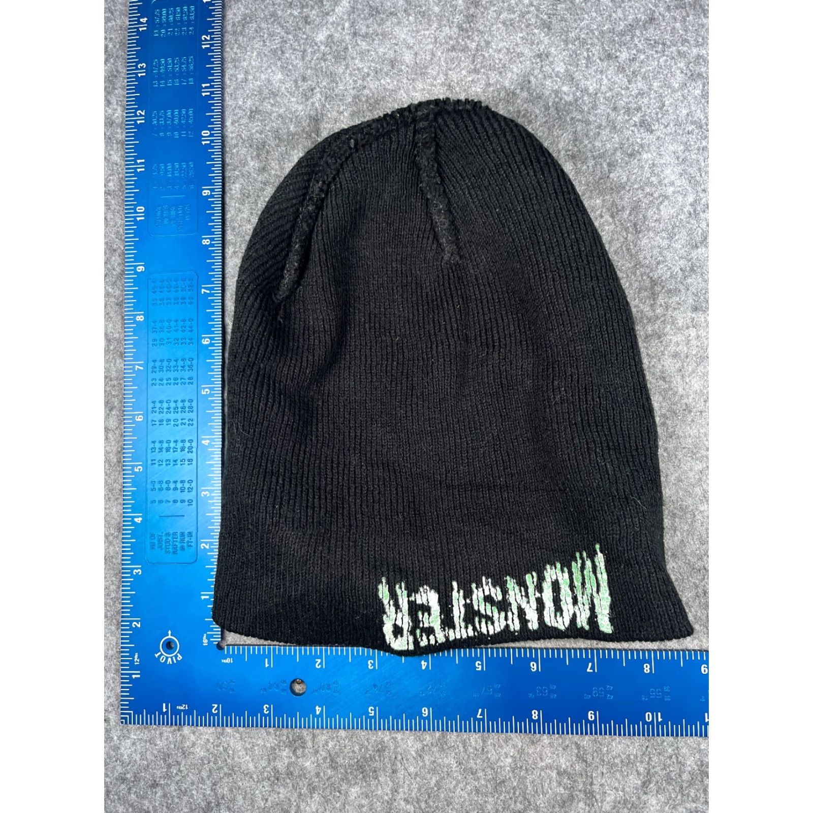 Vintage VINTAGE Monster Beanie Toque Adult One Size Black Knit 100% Acrylic Cuff Skate Ski Snow Size ONE SIZE - 5 Thumbnail