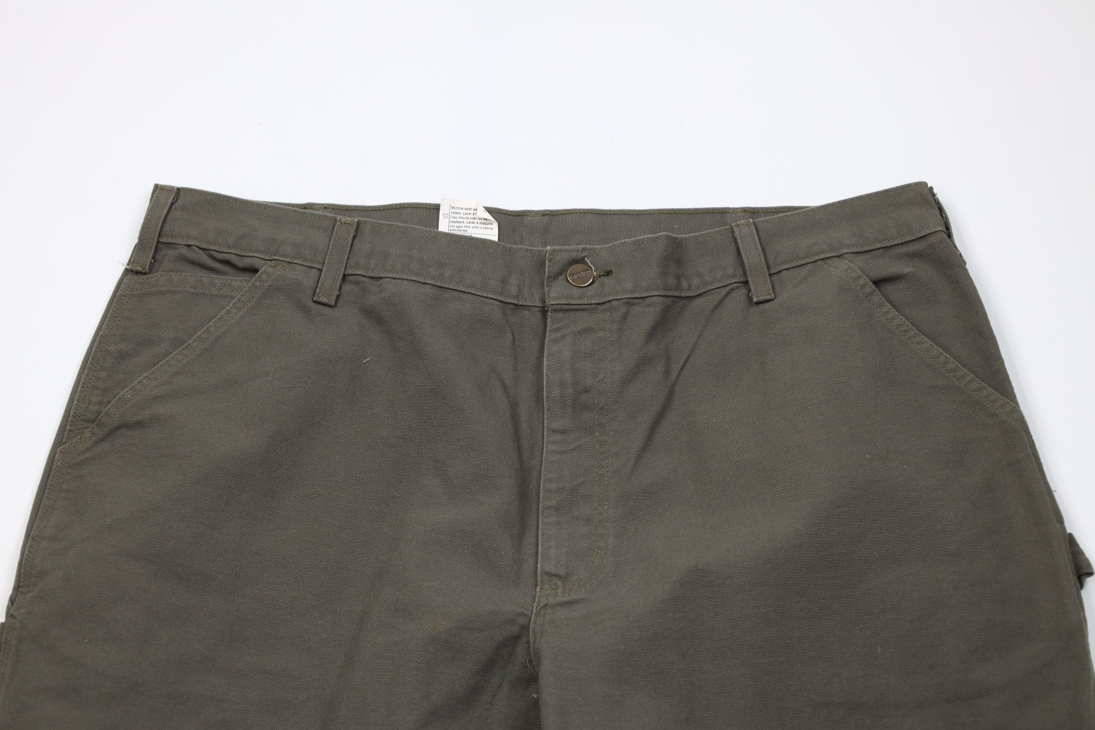 Carhartt Vintage Y2K Carhartt Wide Leg Dungaree Pants Moss Green Size US 42 / EU 58 - 2 Thumbnail