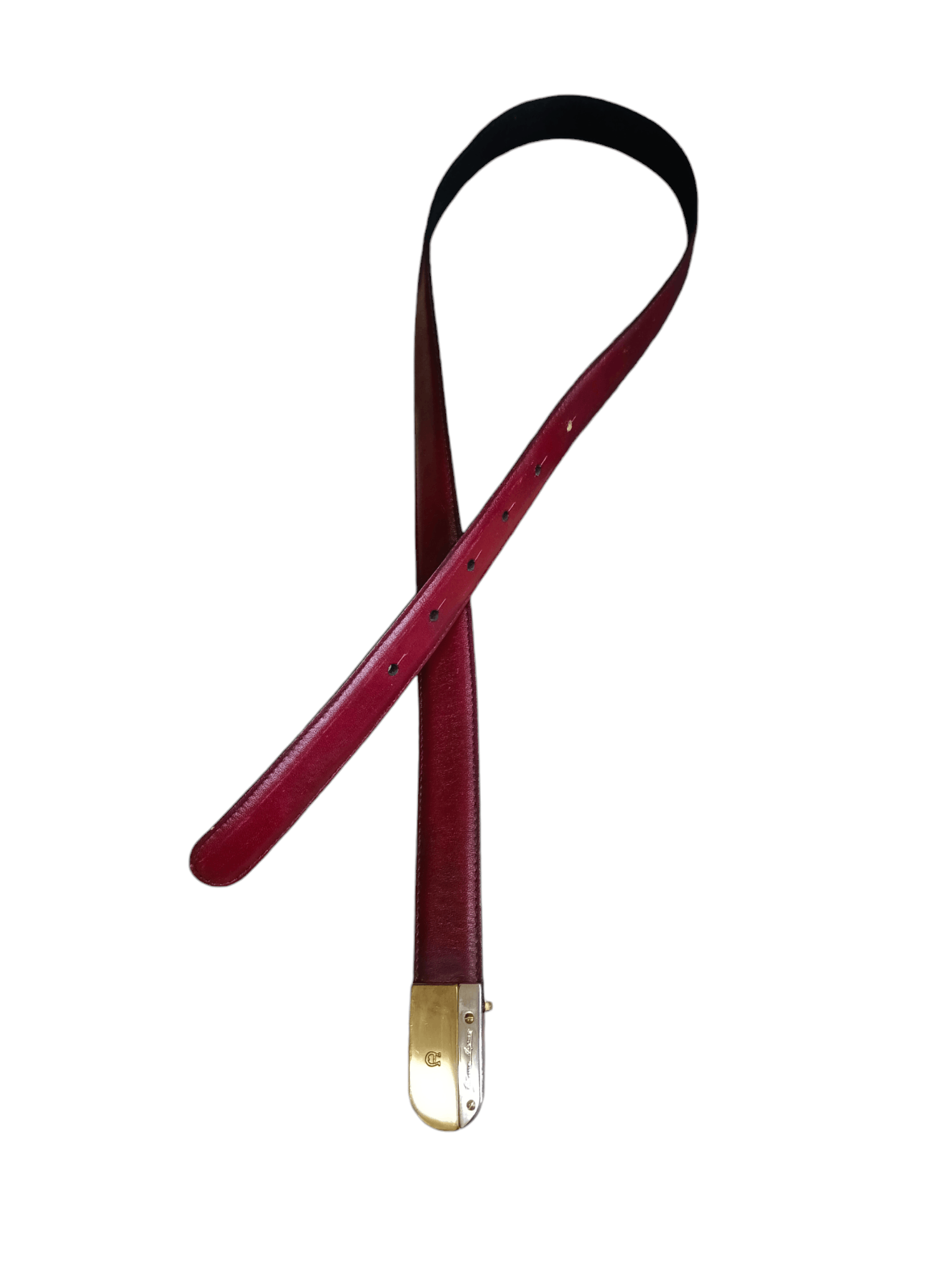 Etienne Aigner ETIENNE AIGNER MEROON LEATHER BELT Size ONE SIZE - 1 Thumbnail