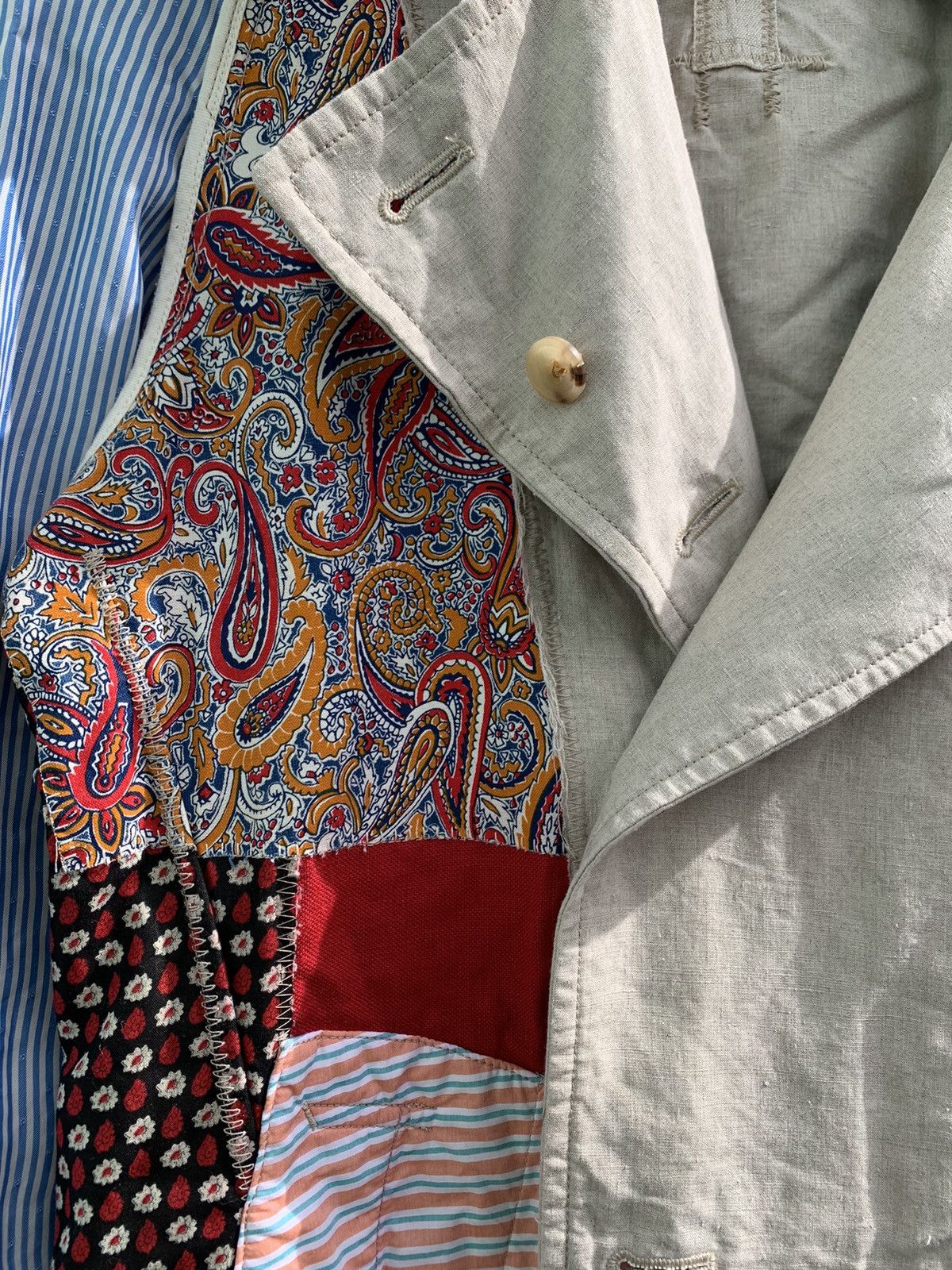 Junya Watanabe SS16 RUNWAY Patchwork Reversible Double Breasted Coat Size US S / EU 44-46 / 1 - 4 Thumbnail
