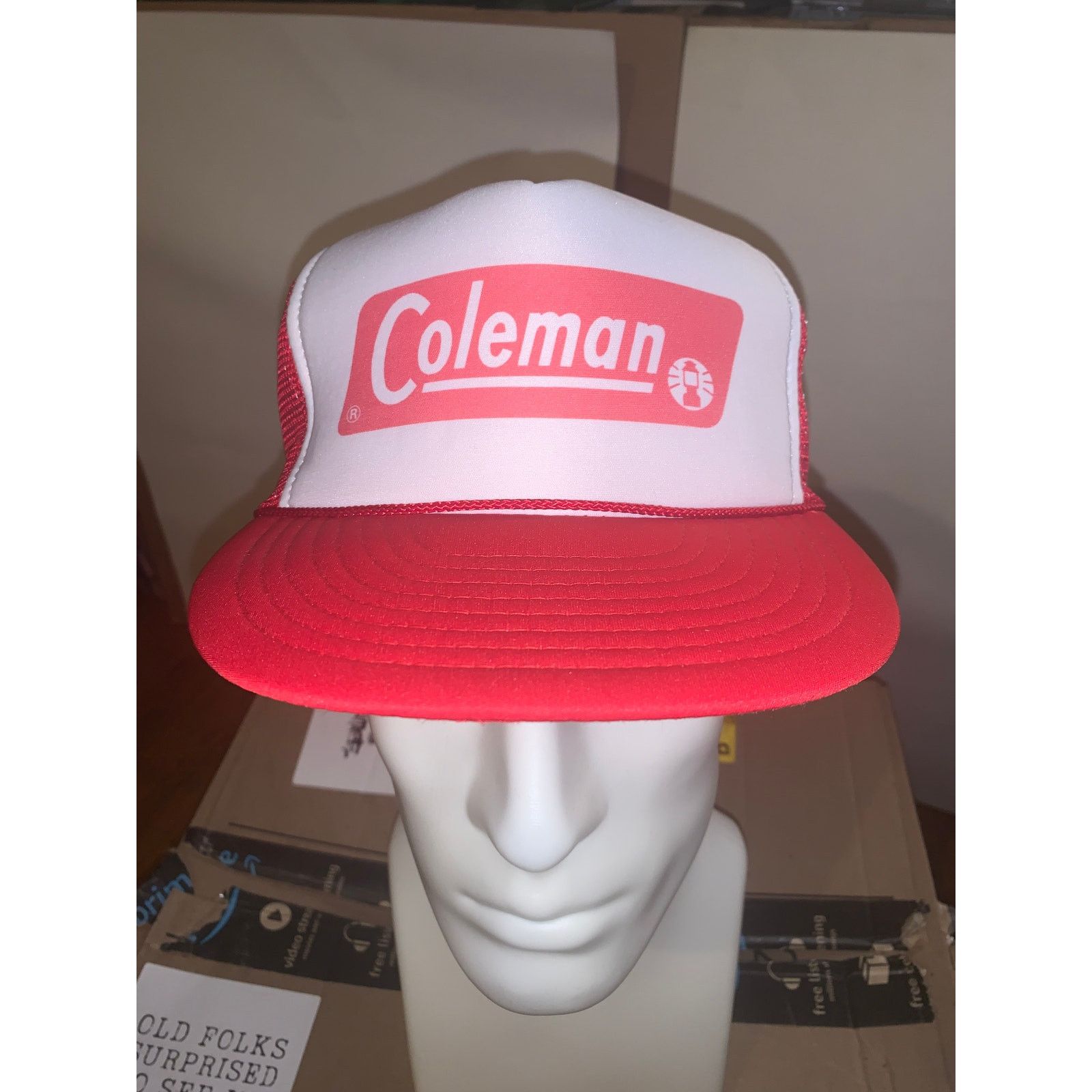 Coleman × Vintage Vintage Coleman Trucker Hat Red White Nissin Snapback Cap Size ONE SIZE - 1 Thumbnail