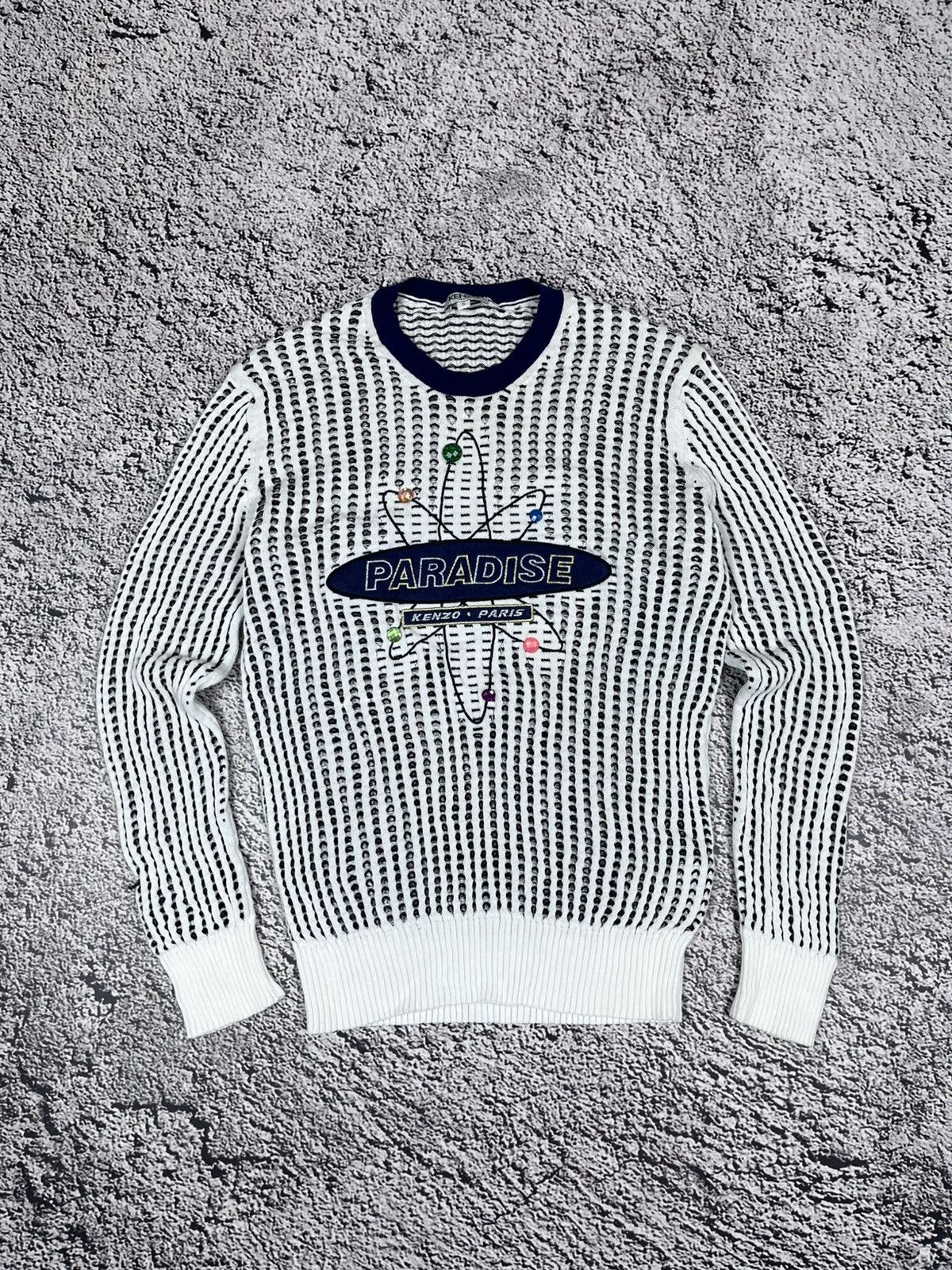 Kenzo Vintage Kenzo Paris Paradise Web Mesh sweater logo size S Size S / US 4 / IT 40 - 1 Thumbnail