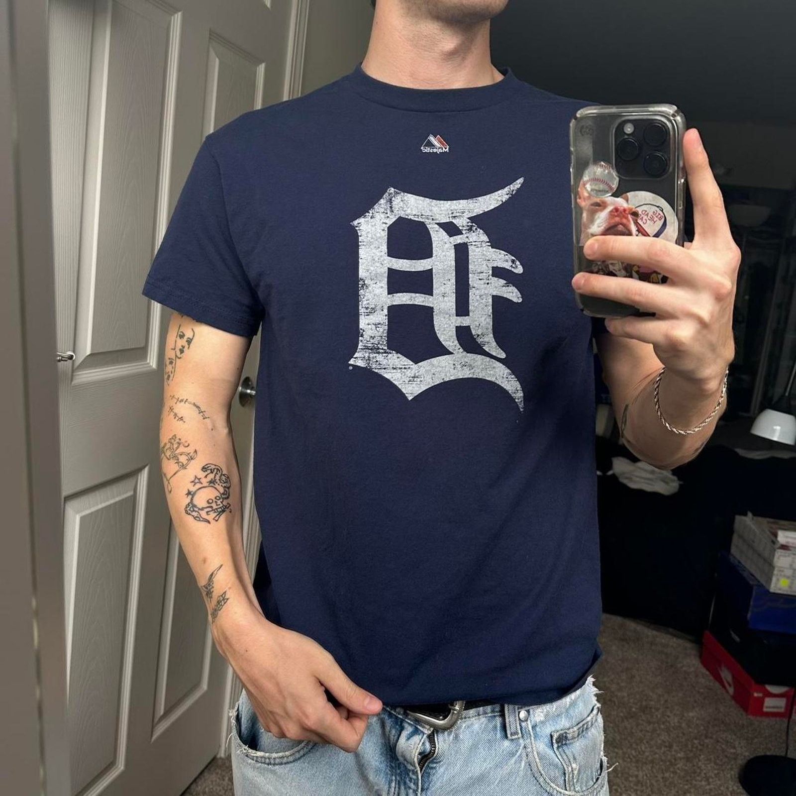 MLB Detroit Tigers Number one Dad Fan MLB Graphic Tee Shirt Size US M / EU 48-50 / 2 - 1 Thumbnail