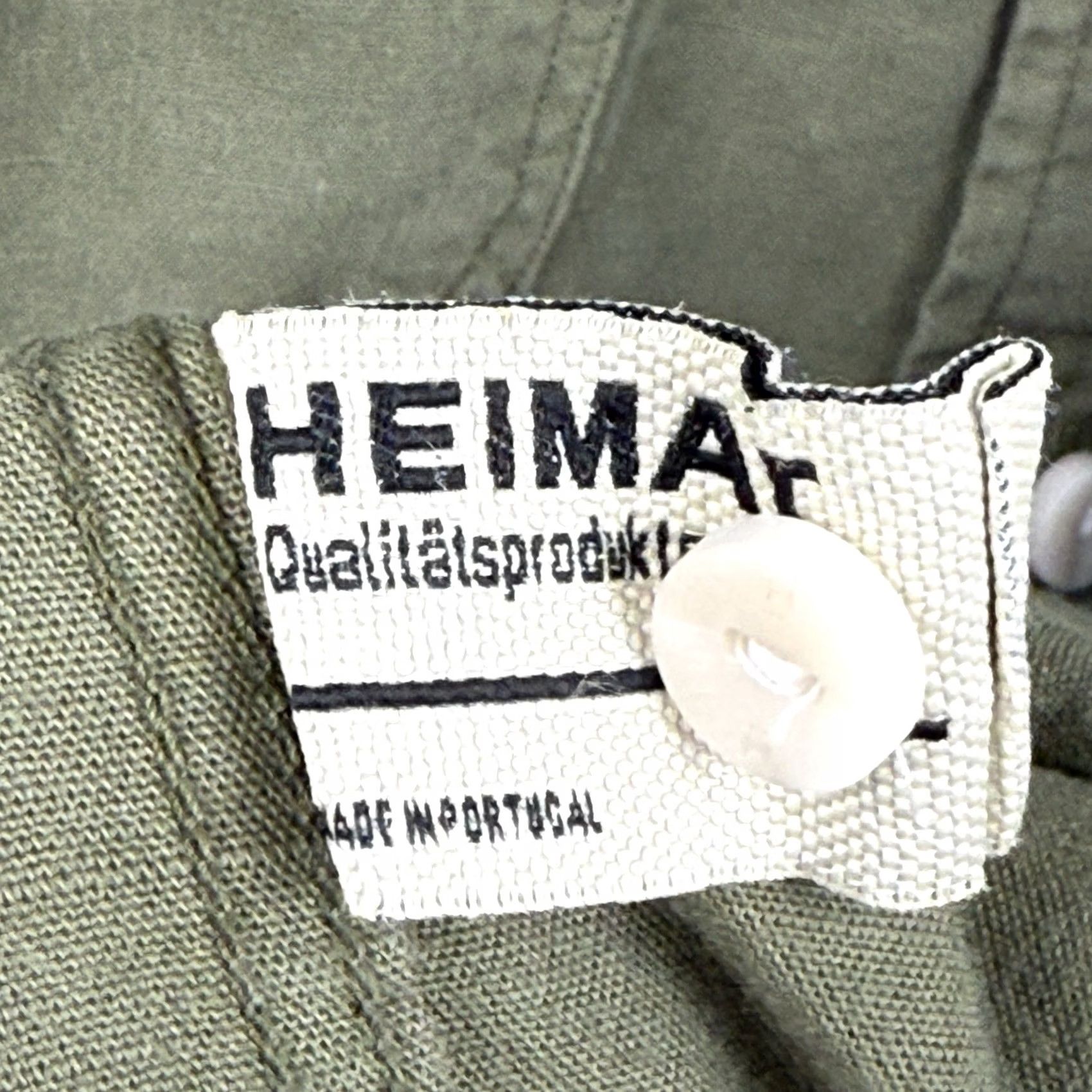 Vintage Heimat Textil Shirt Button-Up XL 52 Mens Green Cotton Hemp Long Sleeve Army Casual Training Size US XL / EU 56 / 4 - 6 Thumbnail