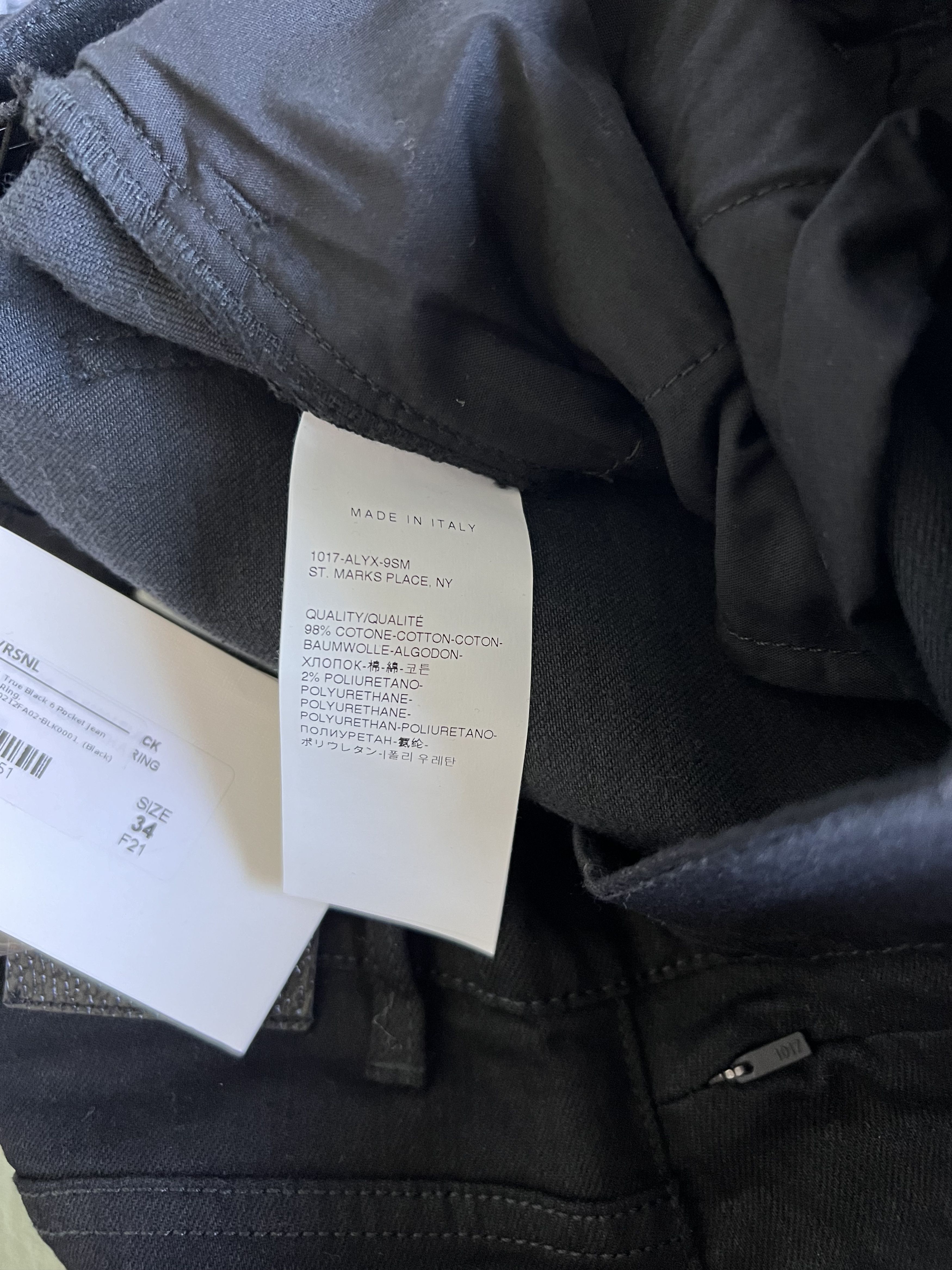 1017 ALYX 9SM 1017 Alyx 9SM 6 Pocket Jeans with A Ring in Black Size US 34 / EU 50 - 9 Thumbnail