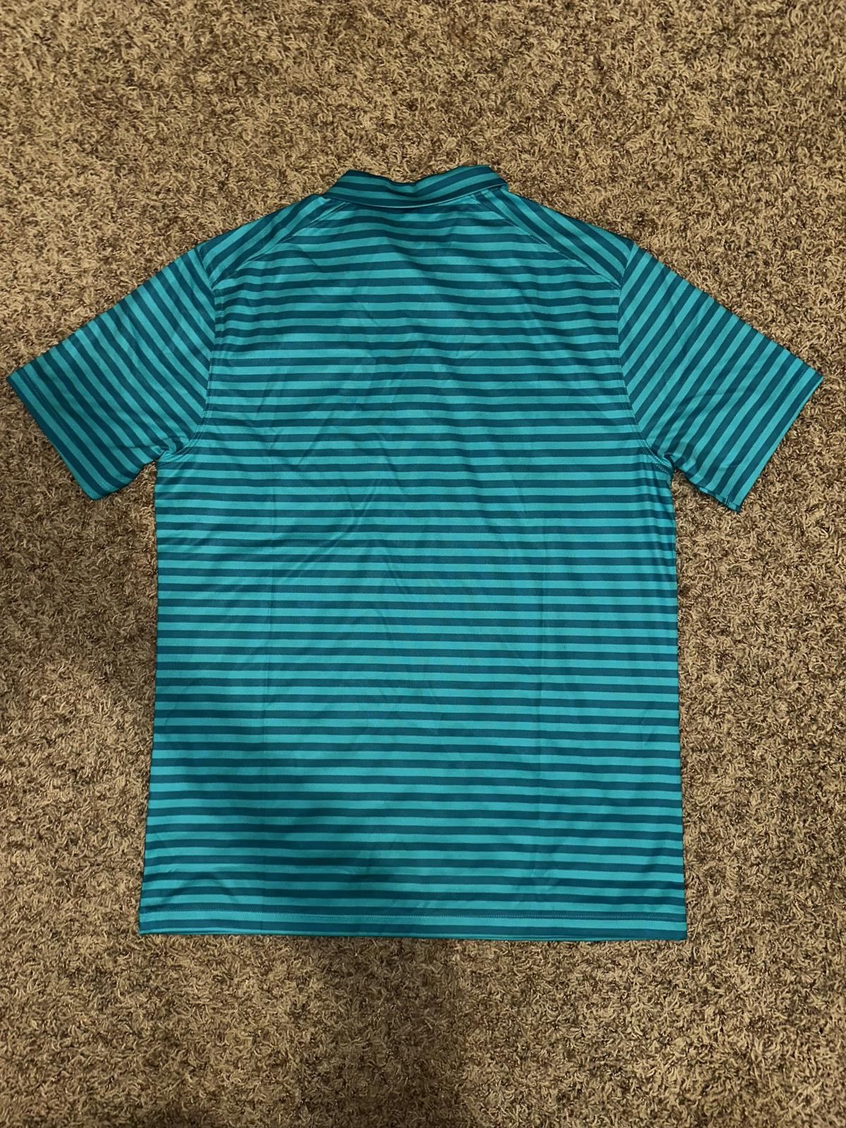 Nike Nike Men's Dry Essential Teal Stripe Golf Polo Shirt Sample Size US M / EU 48-50 / 2 - 7 Thumbnail
