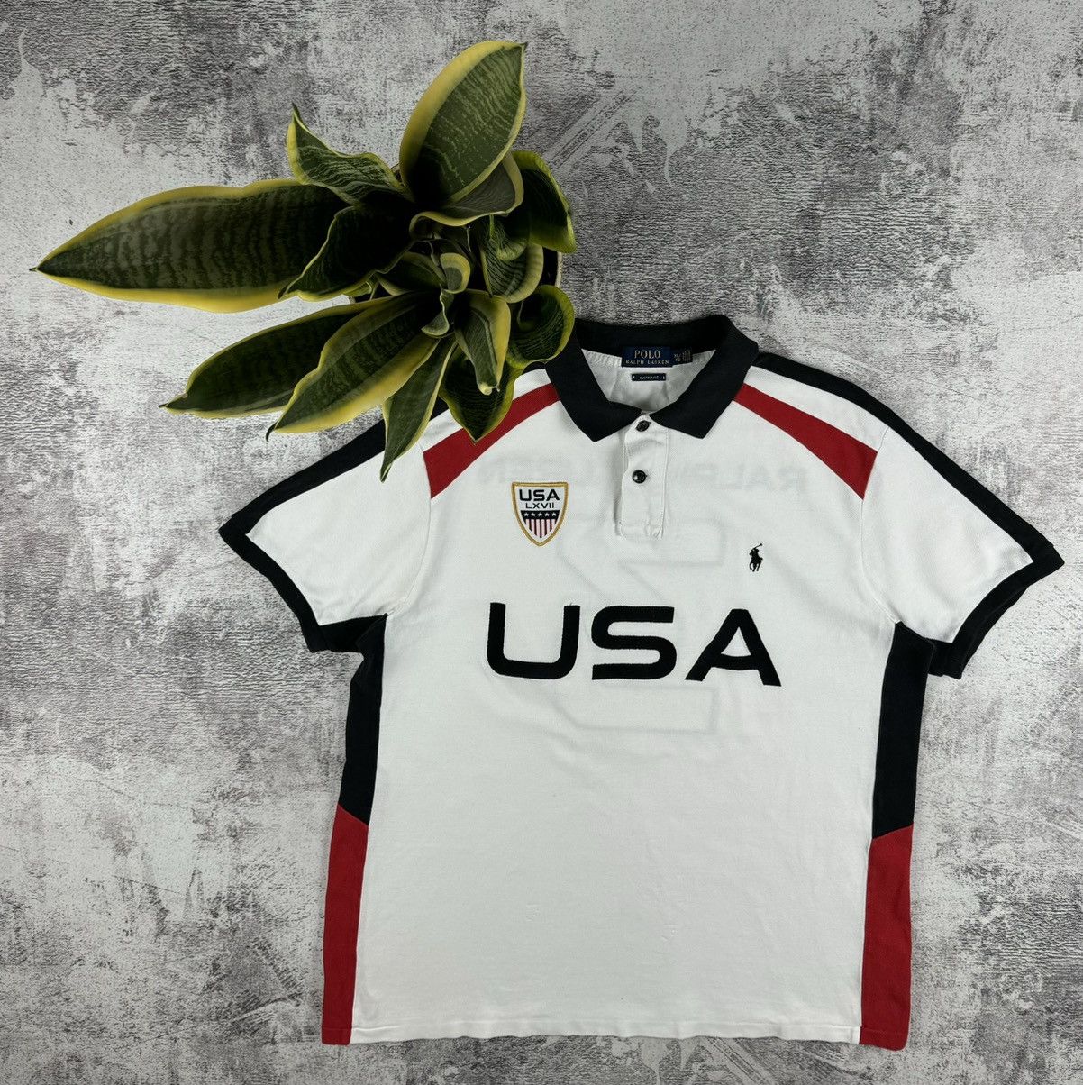 Polo Ralph Lauren Polo Ralph Lauren USA Hip Hop Rap Big Pony Y2K T Shirt Tee Size US XL / EU 56 / 4 - 1 Thumbnail