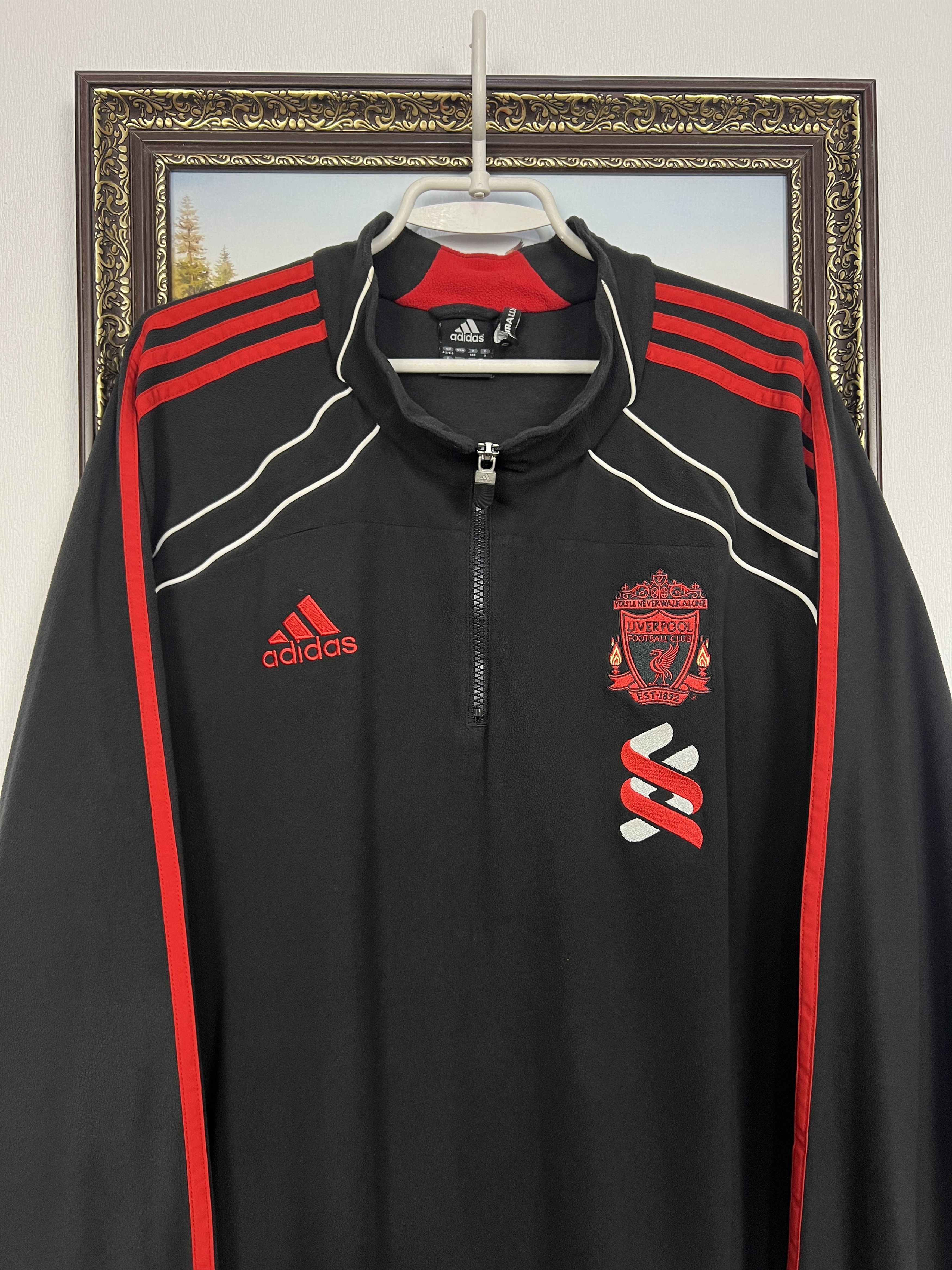 Adidas Vintage Liverpool Fleece Jacket Soccer Track Top Sweatshirt Size US L / EU 52-54 / 3 - 2 Thumbnail