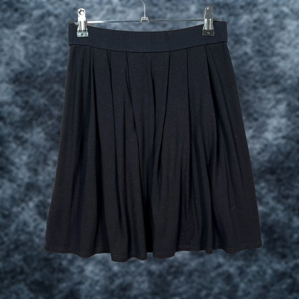Eileen Fisher Eileen Fisher Womens PP Petite Black Pleated Knee-Length Skirt Viscose Blend - Knit, Burndown? Size 24" / US 00 / IT 34 - 1 Thumbnail