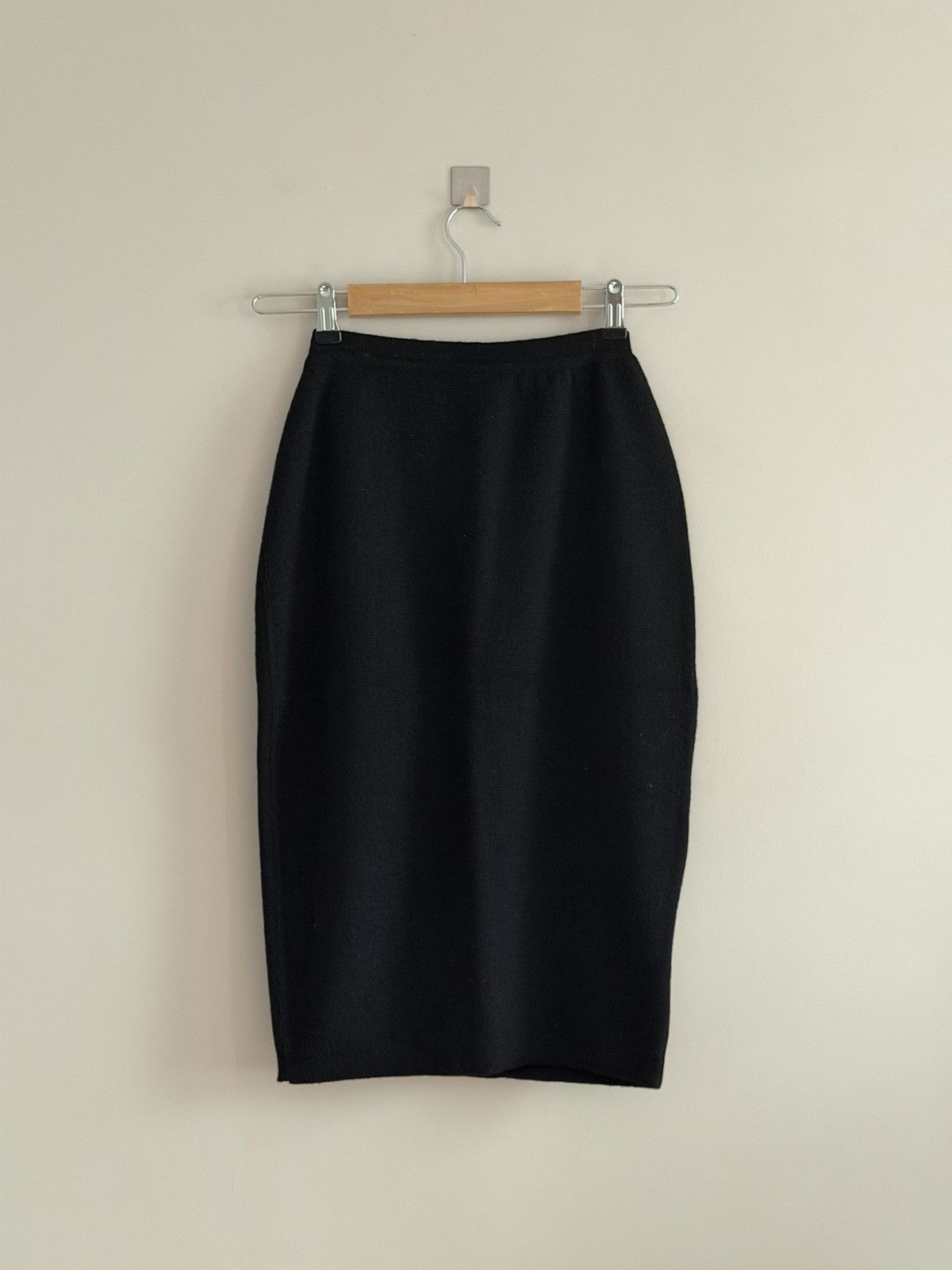 Alaia Vintage Alaïa Black Wool Alpaca Pencil Skirt Size 27" / US 4 / IT 40 - 7 Thumbnail