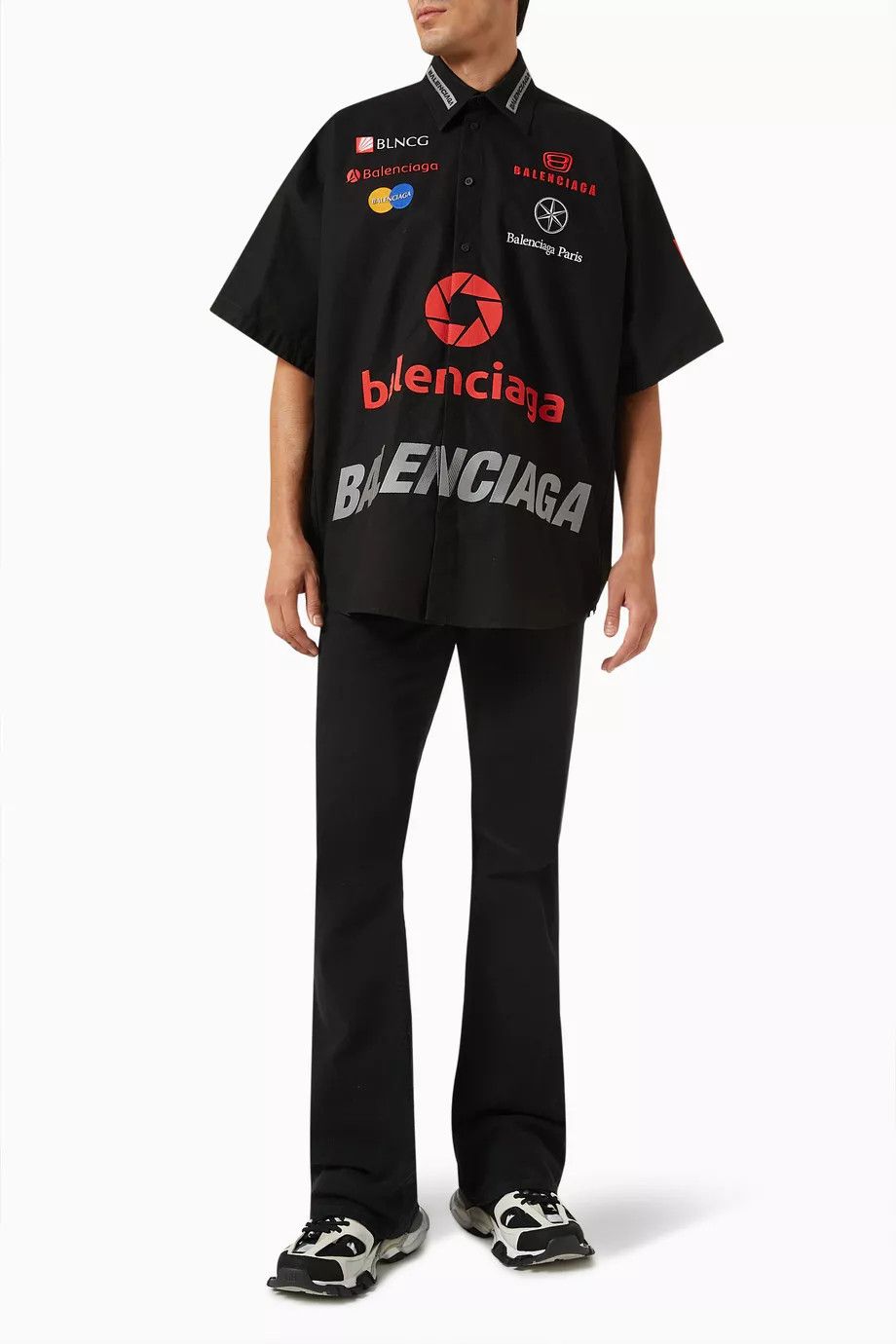 Balenciaga o1bcso1str0125 Top League Engineered Short Sleeve Shirt Size US XL / EU 56 / 4 - 2 Thumbnail