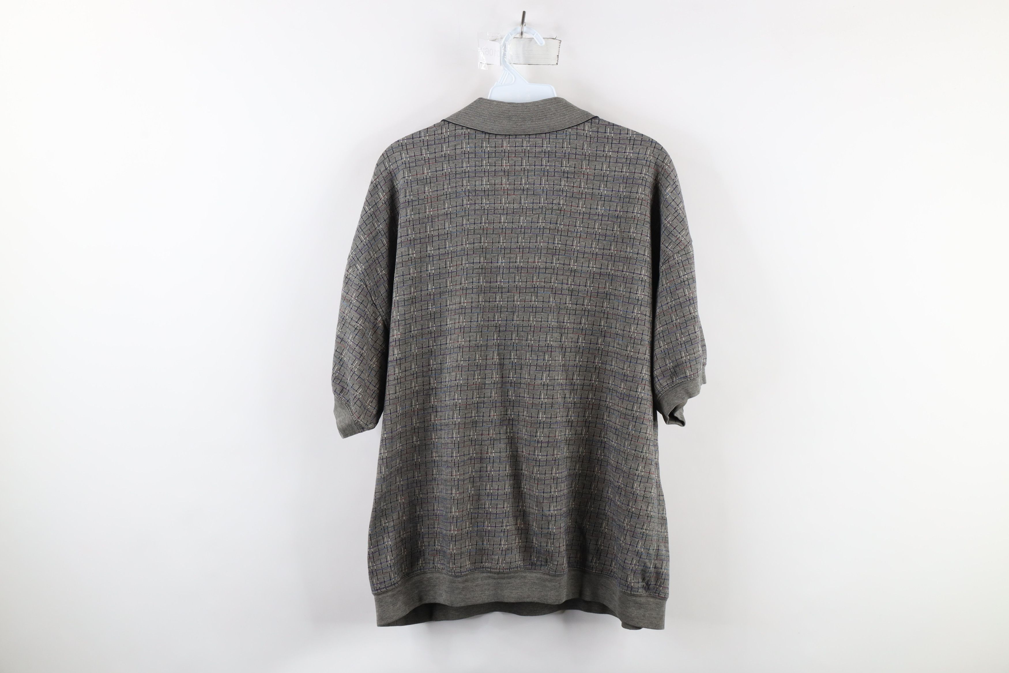 Vintage Vintage Streetwear Geometric Knit Pullover Polo Shirt Size US XL / EU 56 / 4 - 6 Thumbnail