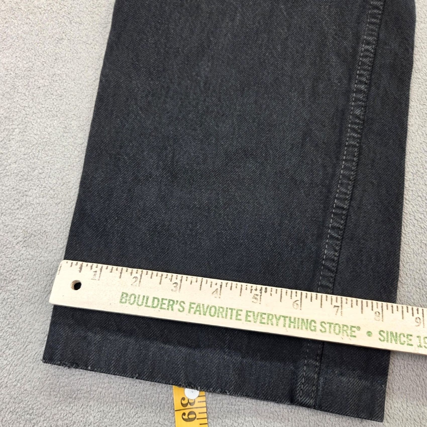 Levi's Levis Jeans Mens Black Straight Denim Faded Wash Mid Rise Inseam 27 30x27 5-Pocket Logo Size US 30 / EU 46 - 5 Thumbnail