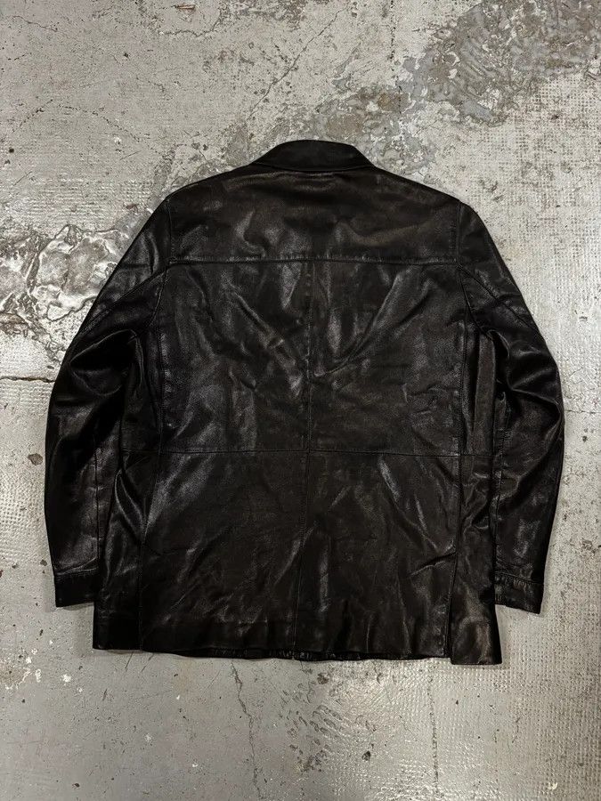 Prada FW2000 Prada Black Minimalist Leather Jacket Size US M / EU 48-50 / 2 - 5 Thumbnail