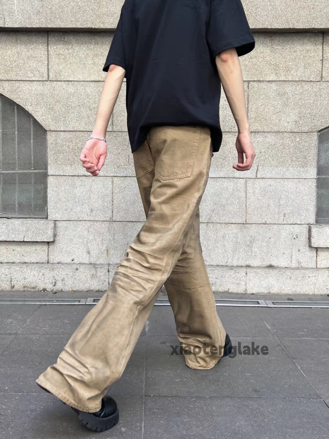 Jean × Vintage washed faded damaged stain punk grunge flared jeans Size US 30 / EU 46 - 5 Thumbnail