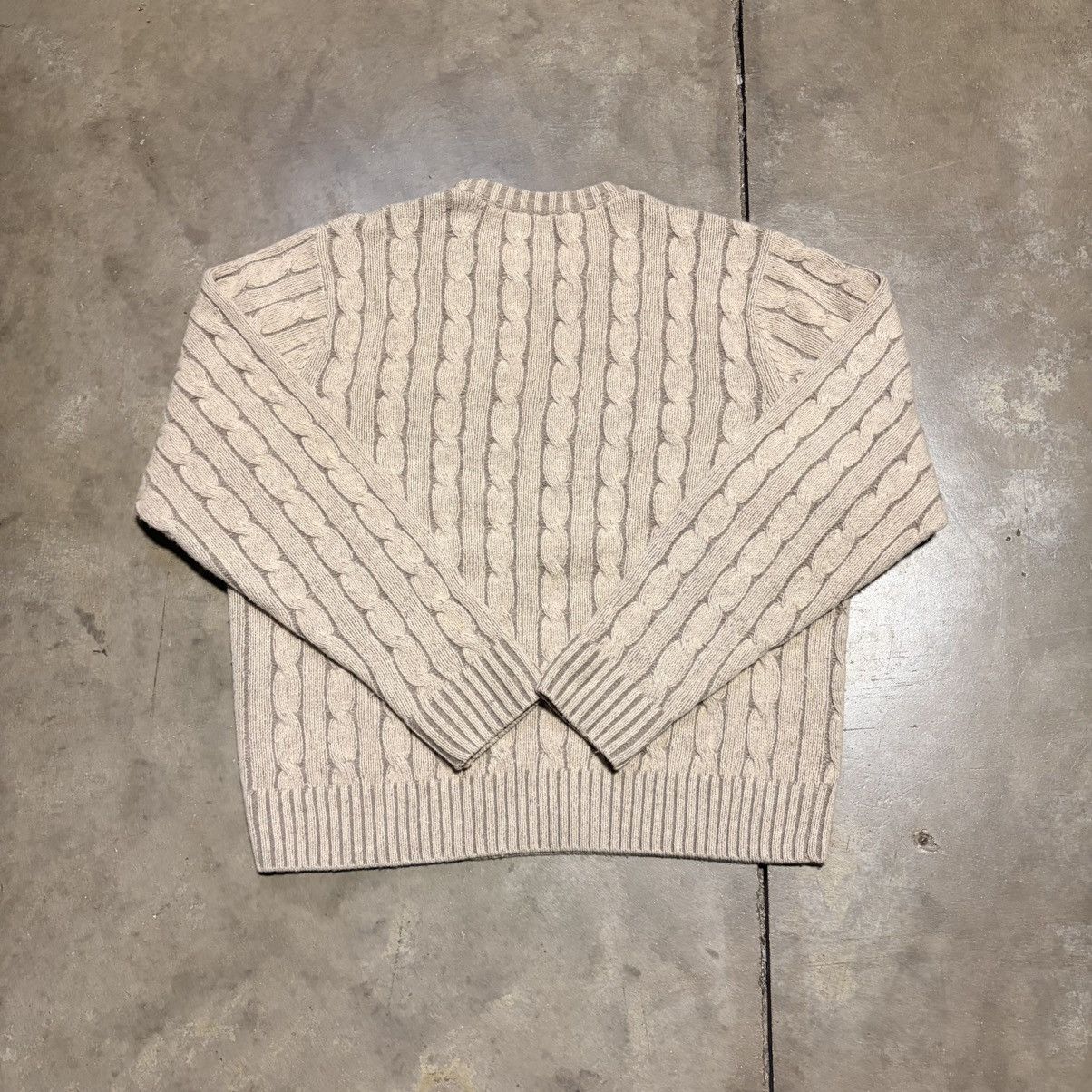 Jos. A. Bank Vintage Jos A Bank Lambs Wool Sweater Cable Knit Fisherman Size US S / EU 44-46 / 1 - 6 Thumbnail