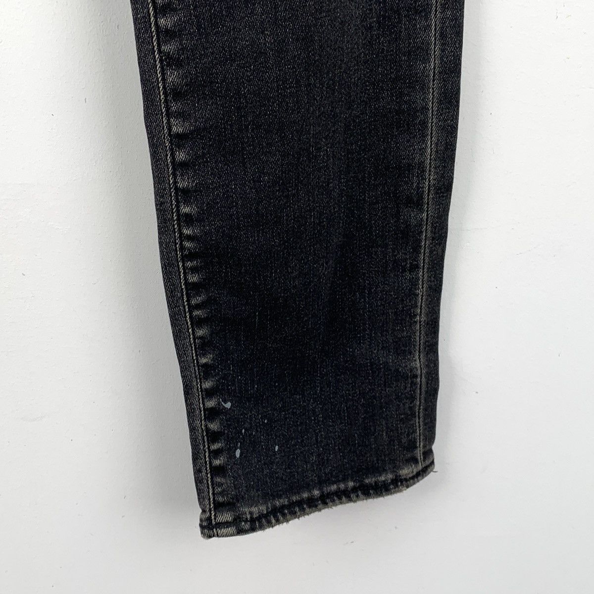 R13 R13 Black Washed Distressed Cotton Denim Pants K26WX Size 27" / US 4 / IT 40 - 4 Thumbnail