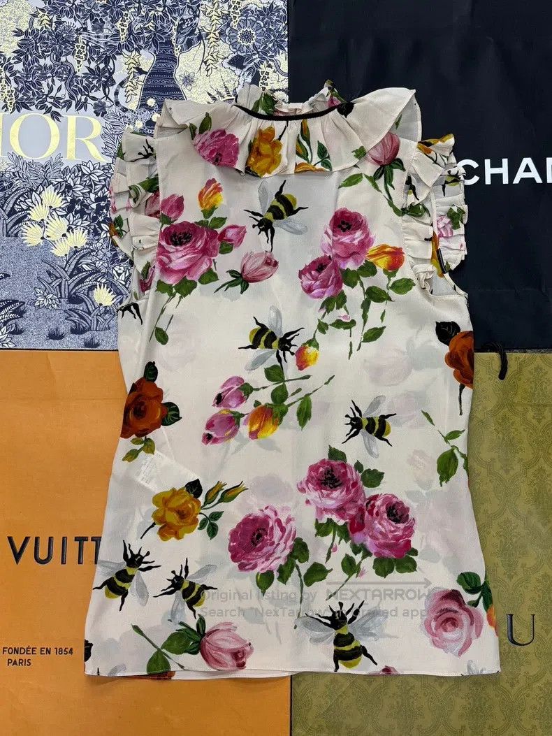 Gucci Gucci Bee flower silk printed sleeveless Size XS / US 0-2 / IT 36-38 - 3 Thumbnail