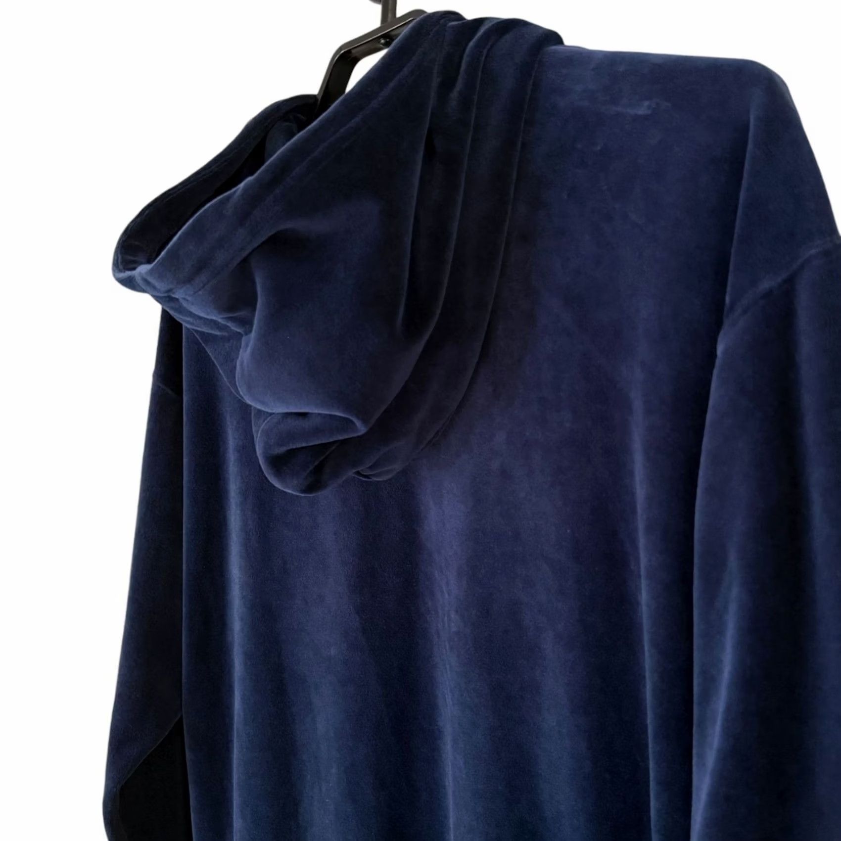 Adidas Adidas Velour Trefoil Hoodie Blue Women's 1X Hoodie Pullover Velour Logo Pockets Kangaroo Pocket Sweatshirt Activewear Casual Travel Size XL / US 12-14 / IT 48-50 - 6 Thumbnail