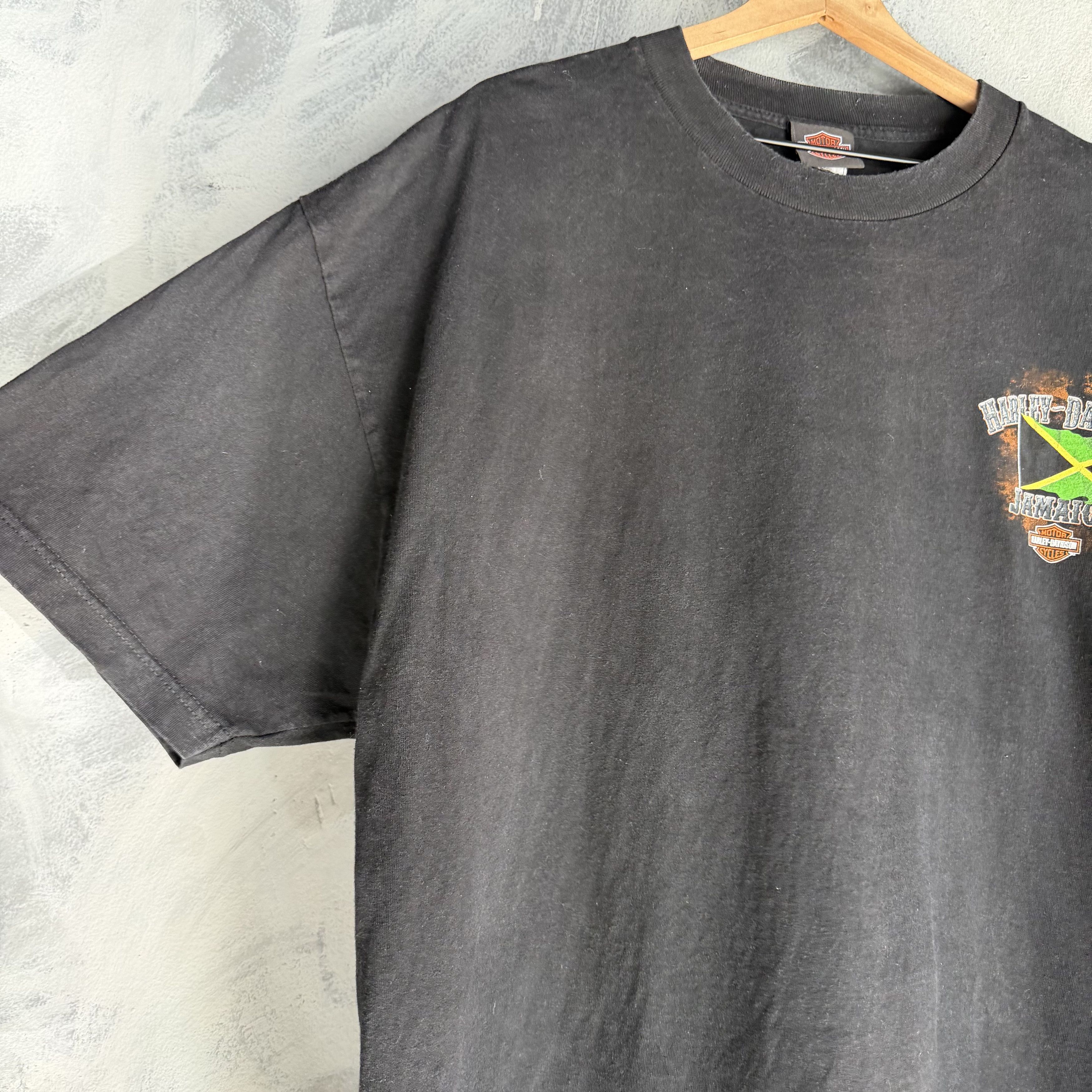 Harley Davidson Vintage Harley Davidson T Shirt Mens 2XL Black Jamaica Size US XXL / EU 58 / 5 - 3 Thumbnail